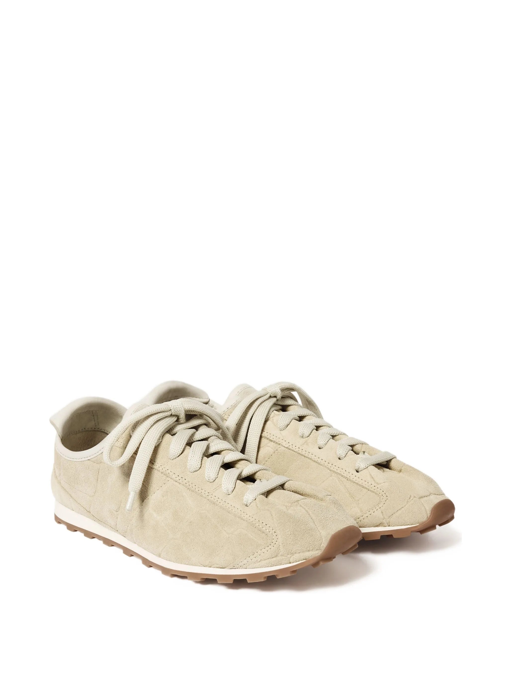 low-top suede sneakers
