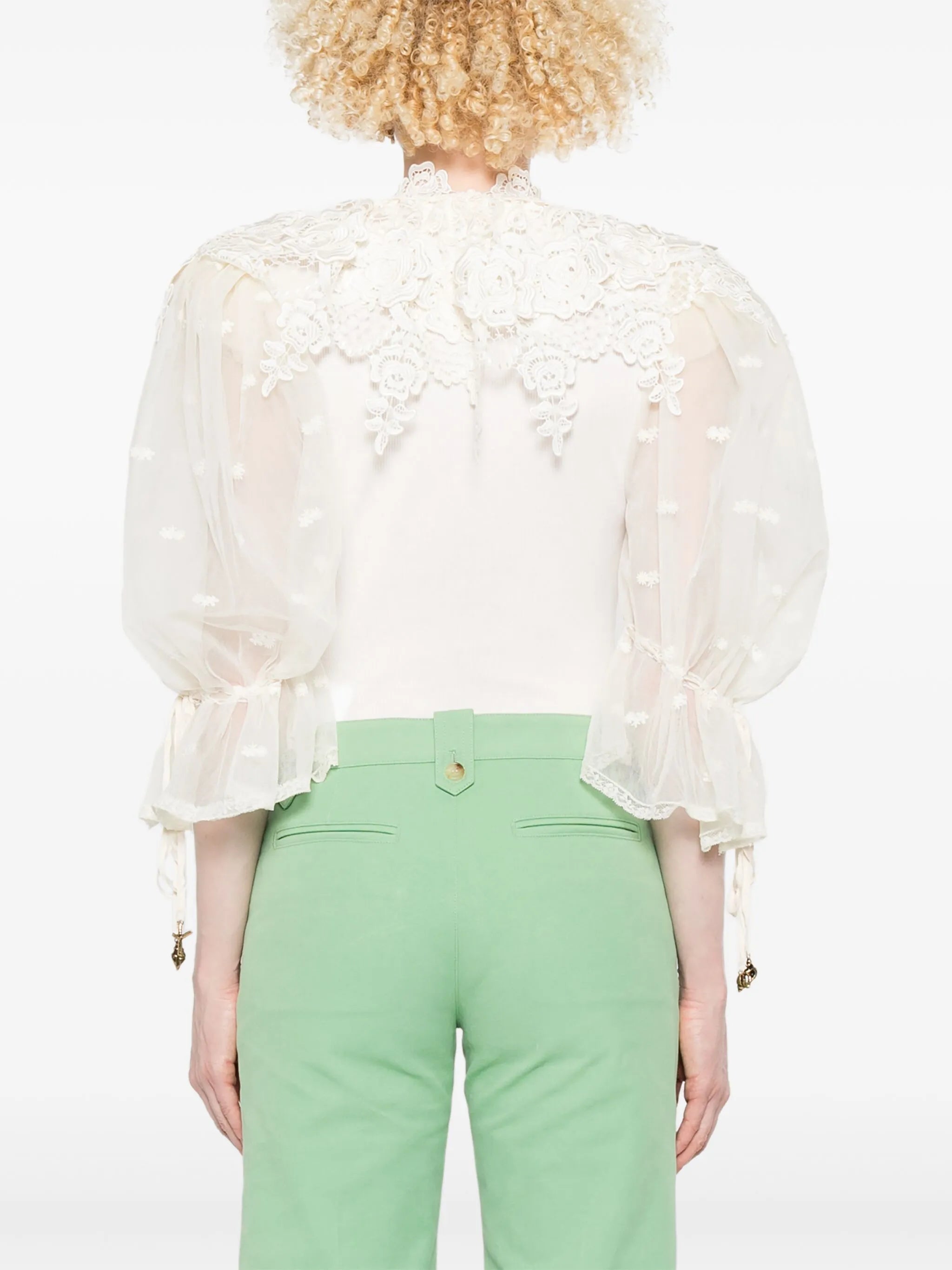 lace-appliqué bodysuit