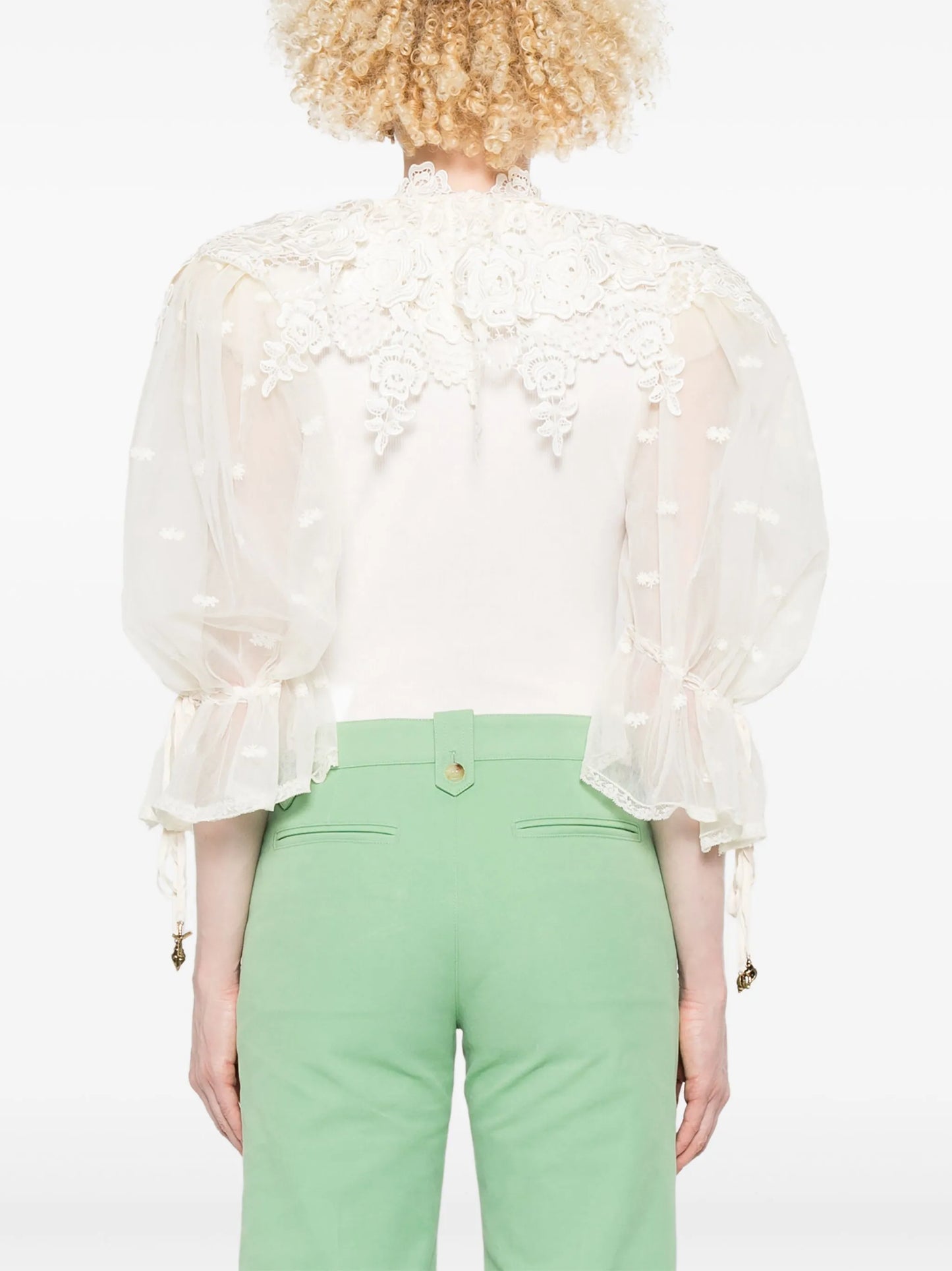 lace-appliqué bodysuit