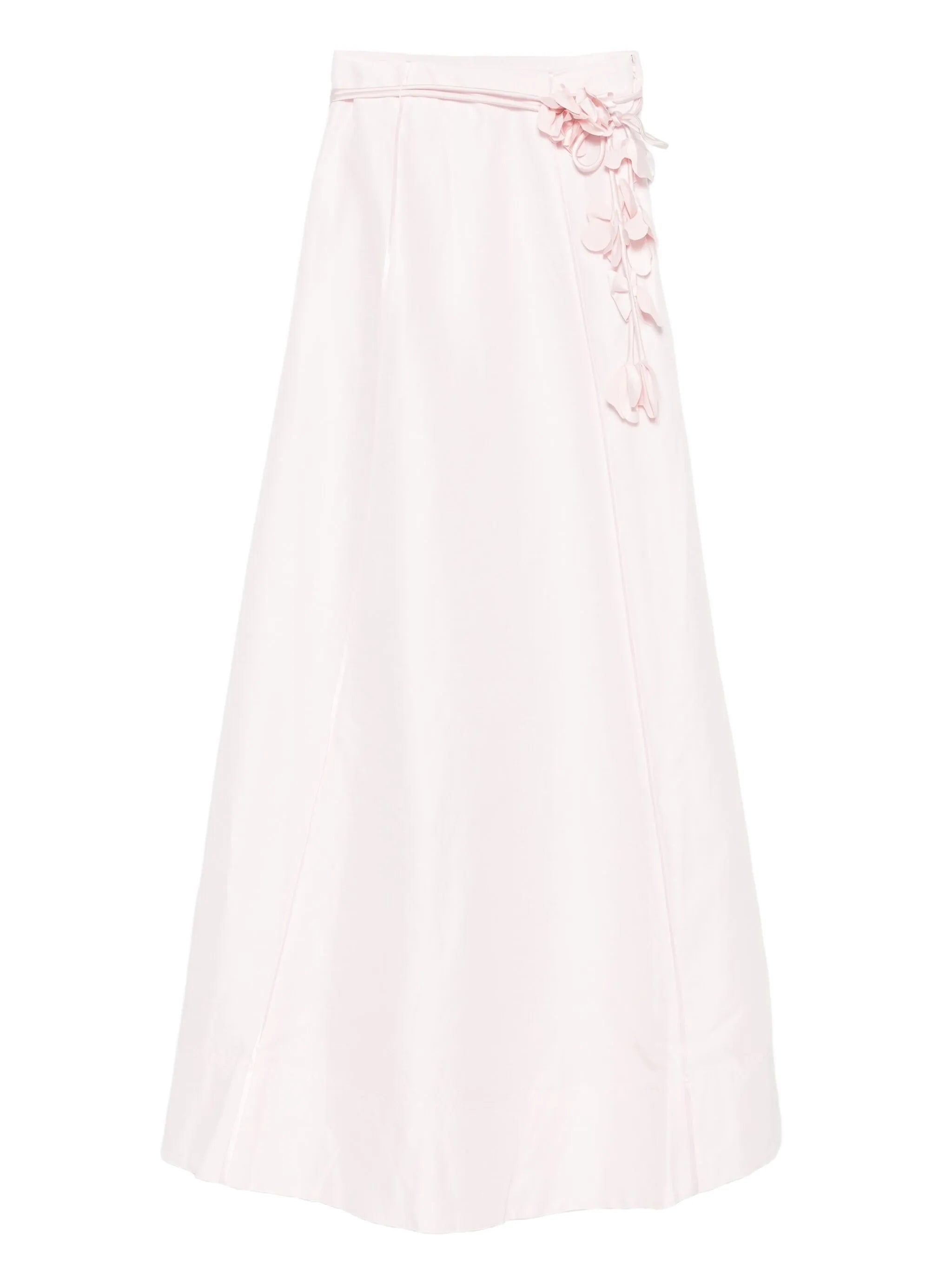 floral-embellished midi skirt