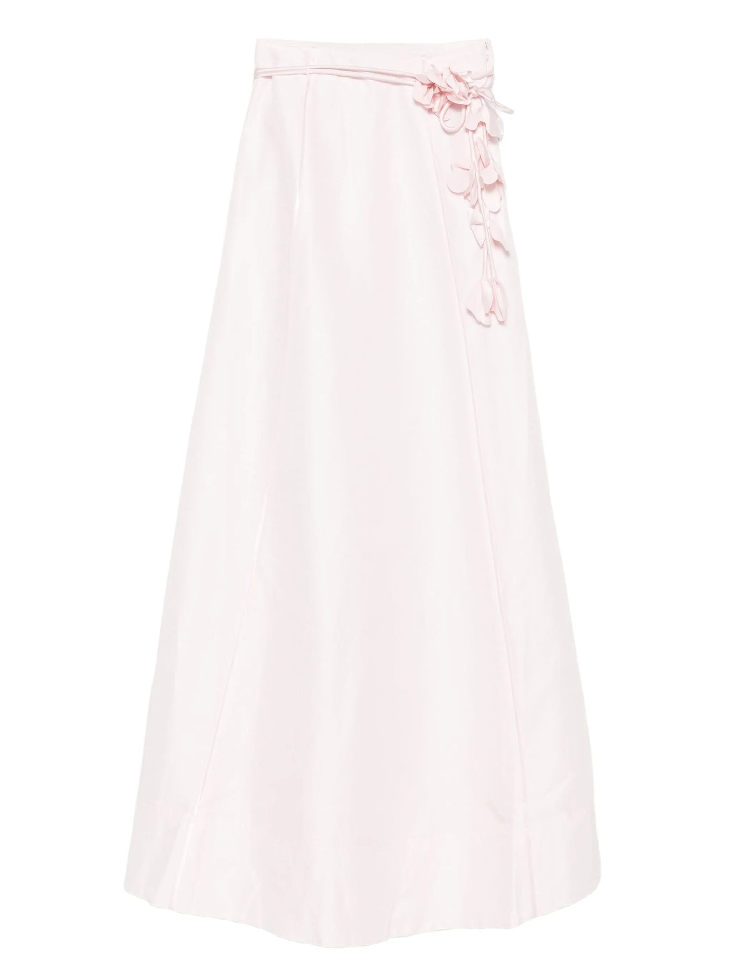 floral-embellished midi skirt
