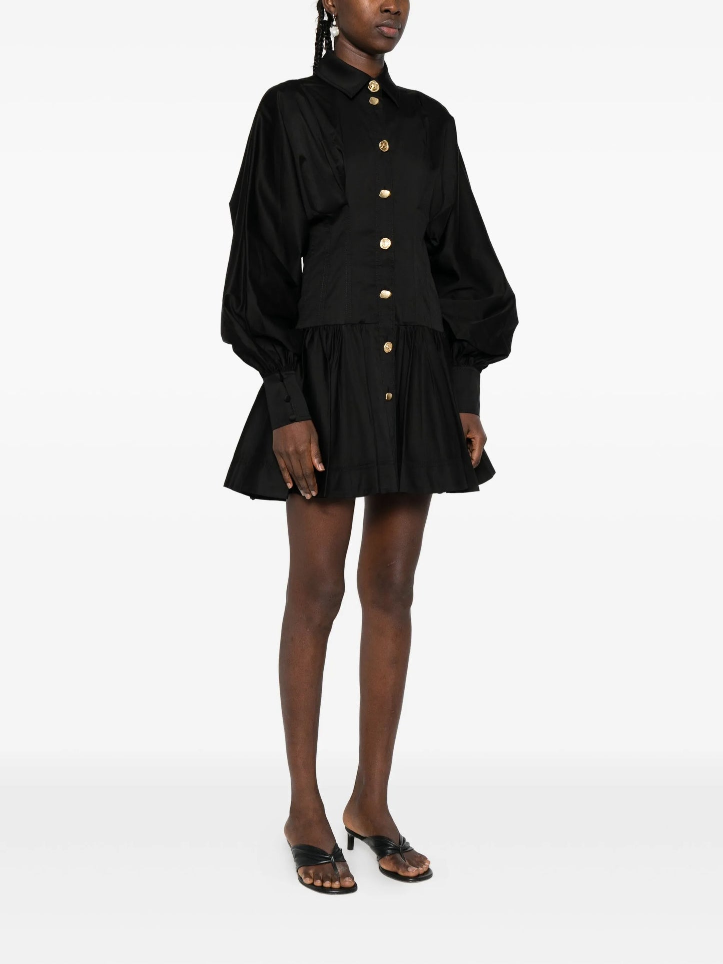 Alexa buttoned-up minidress