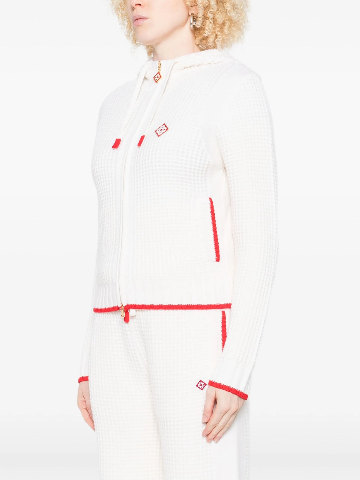 waffle zip-up hoodie