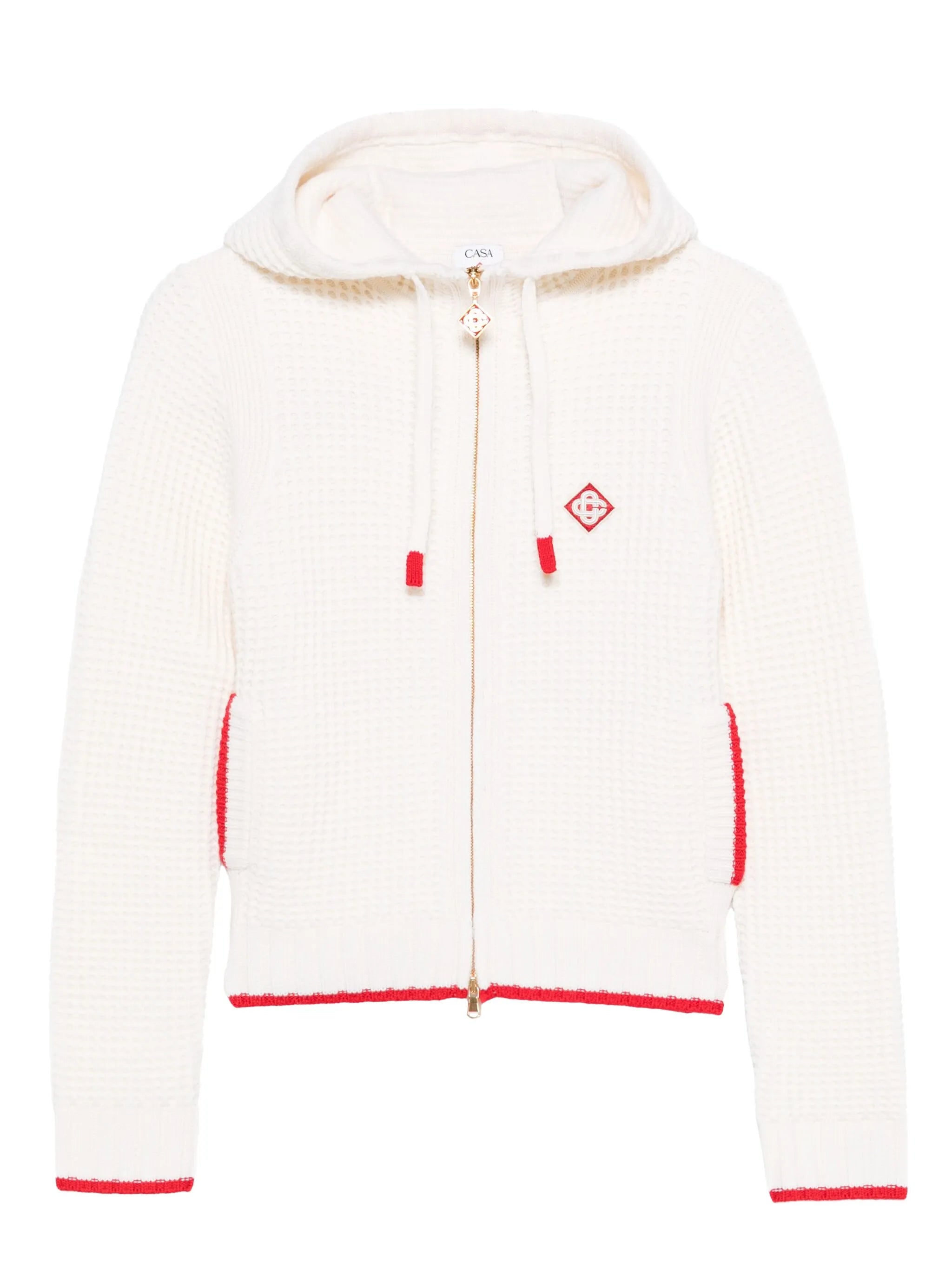 waffle zip-up hoodie