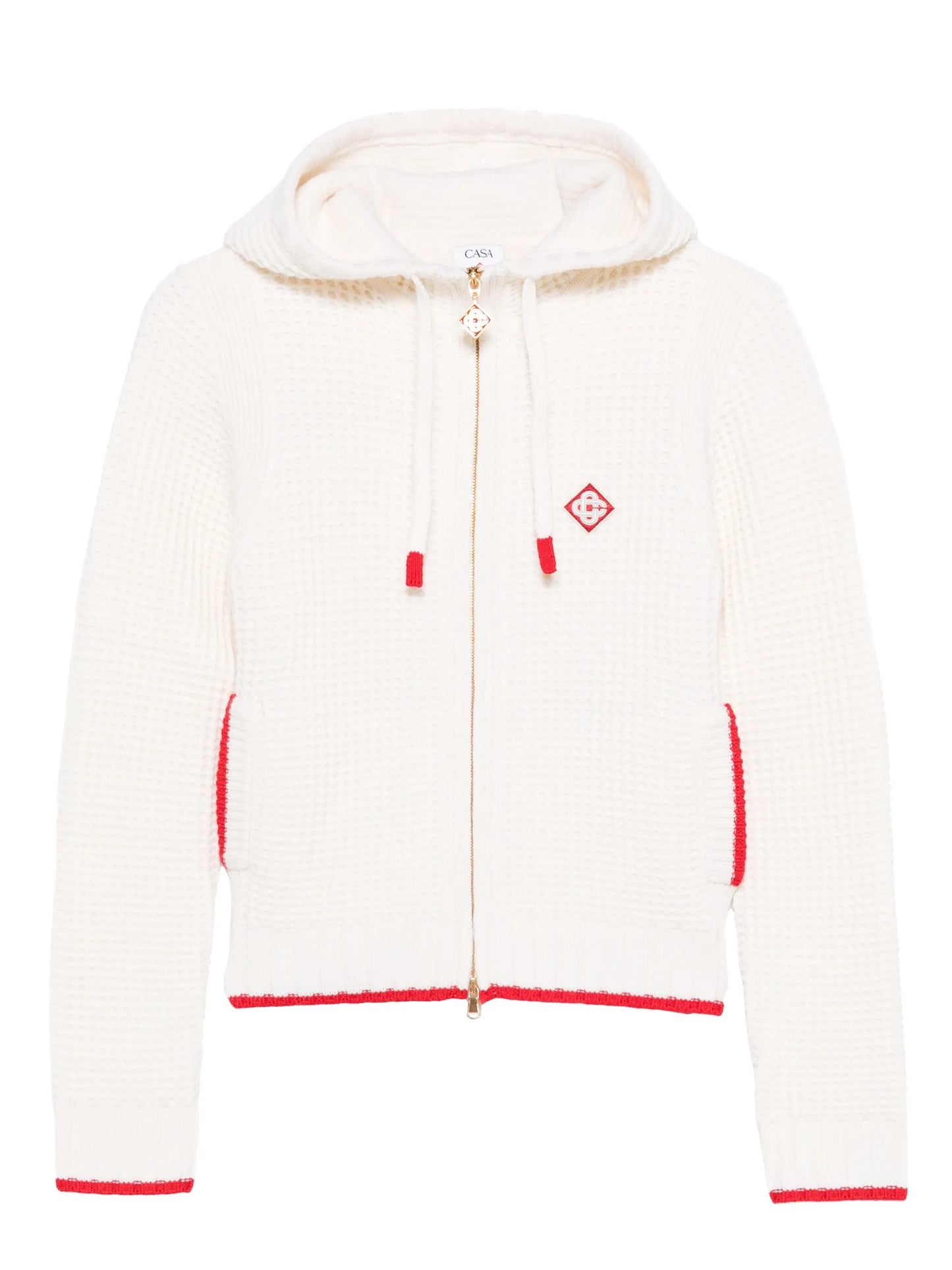 waffle zip-up hoodie