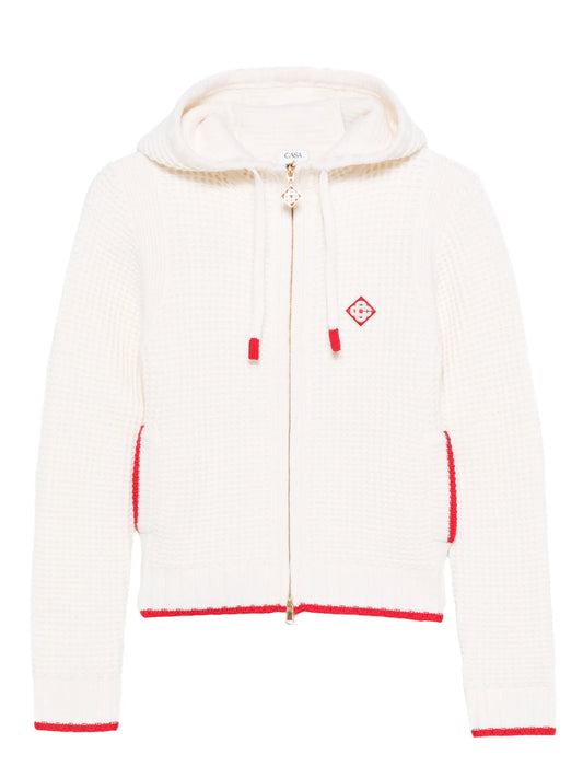 waffle zip-up hoodie
