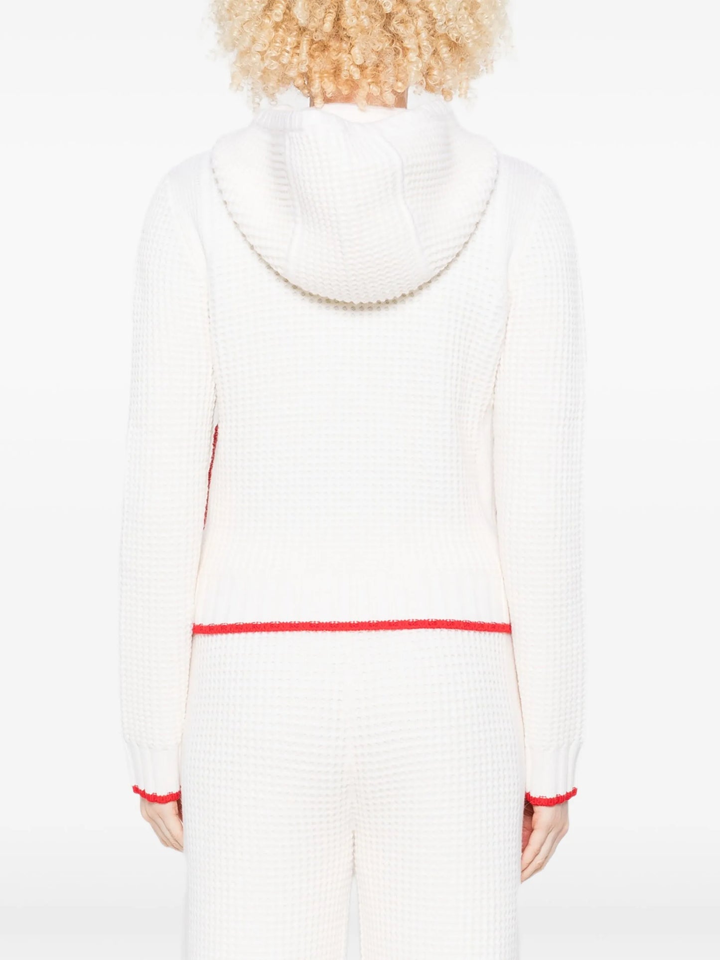waffle zip-up hoodie