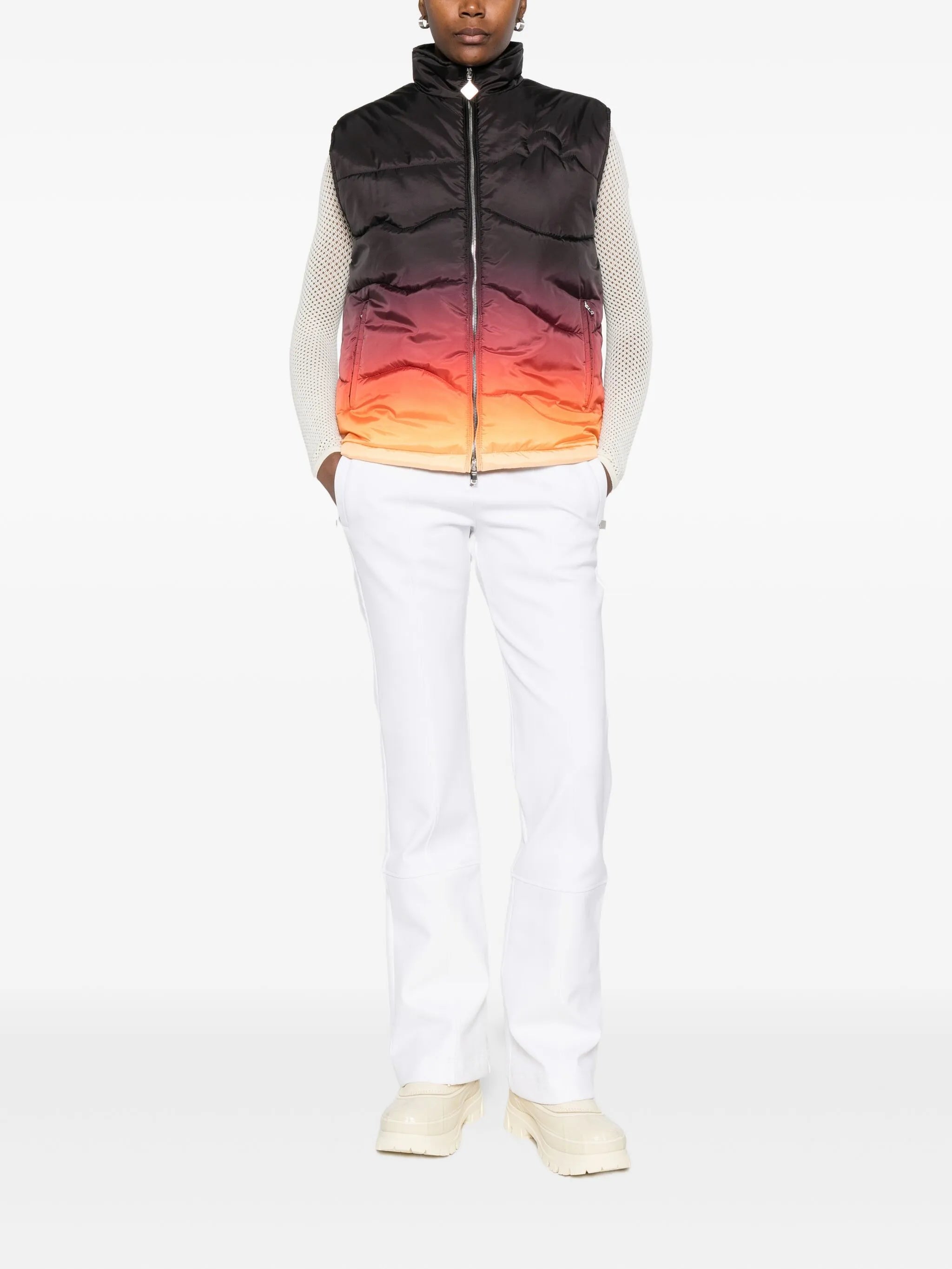 zip-up ski gilet