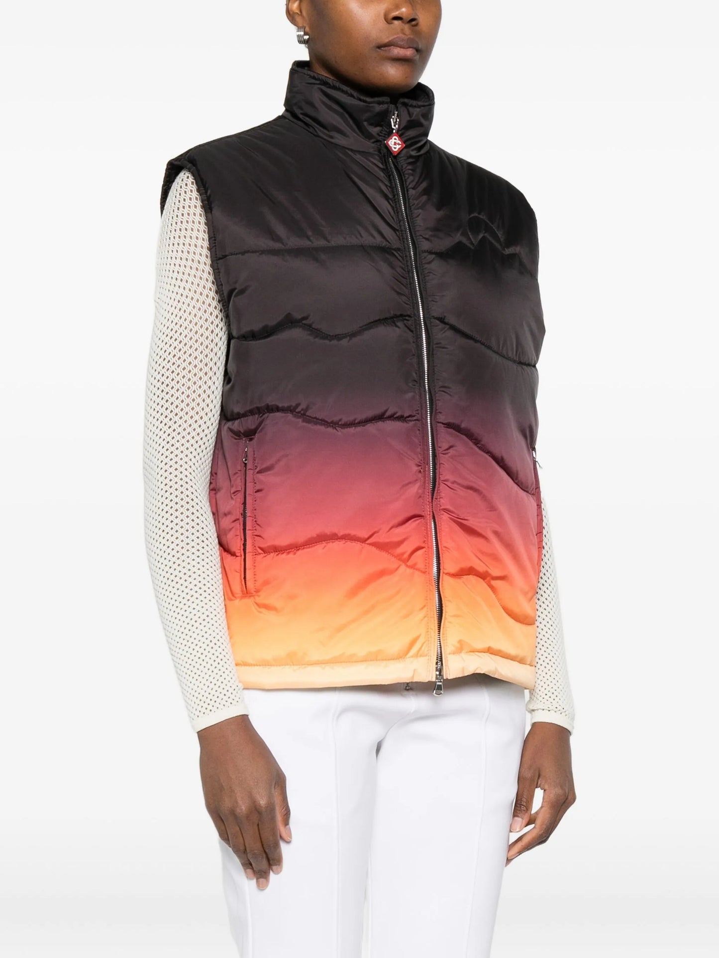 zip-up ski gilet