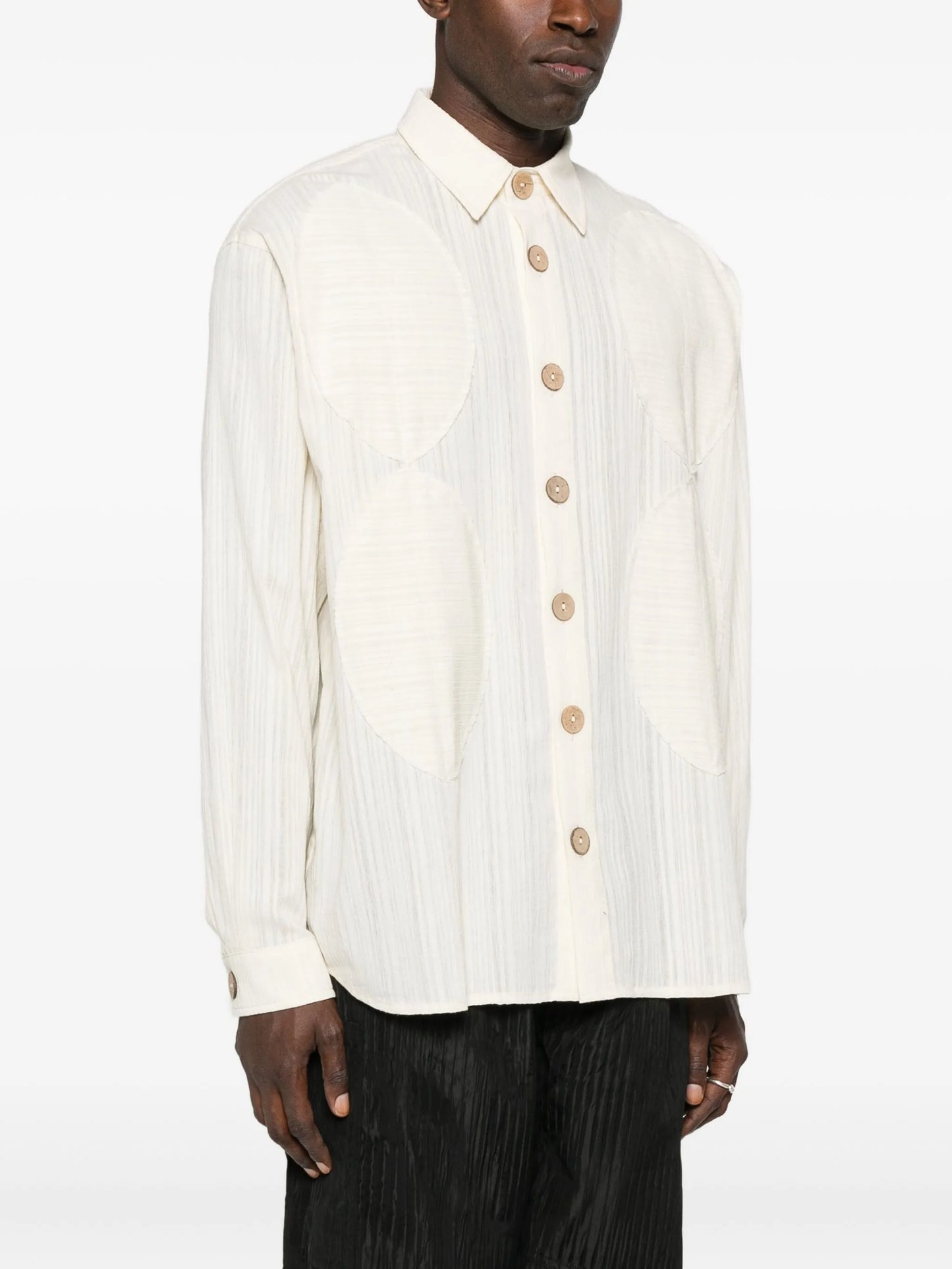 cut-out button shirt