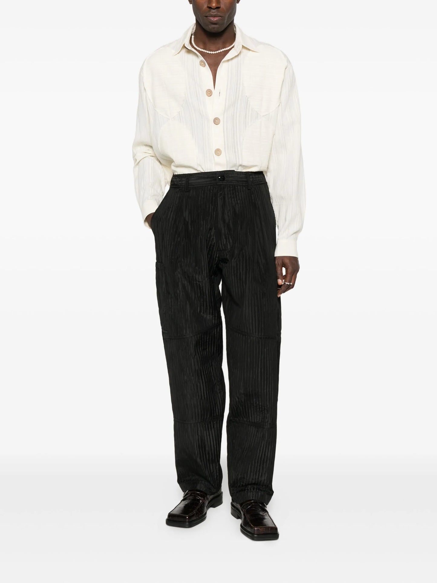 cut-out button shirt