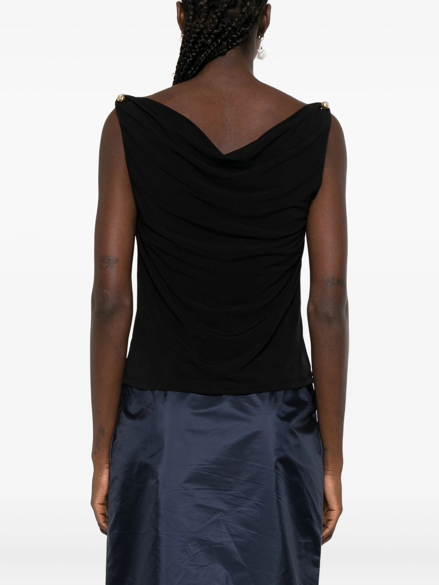 Peyton cowl-neck tank top