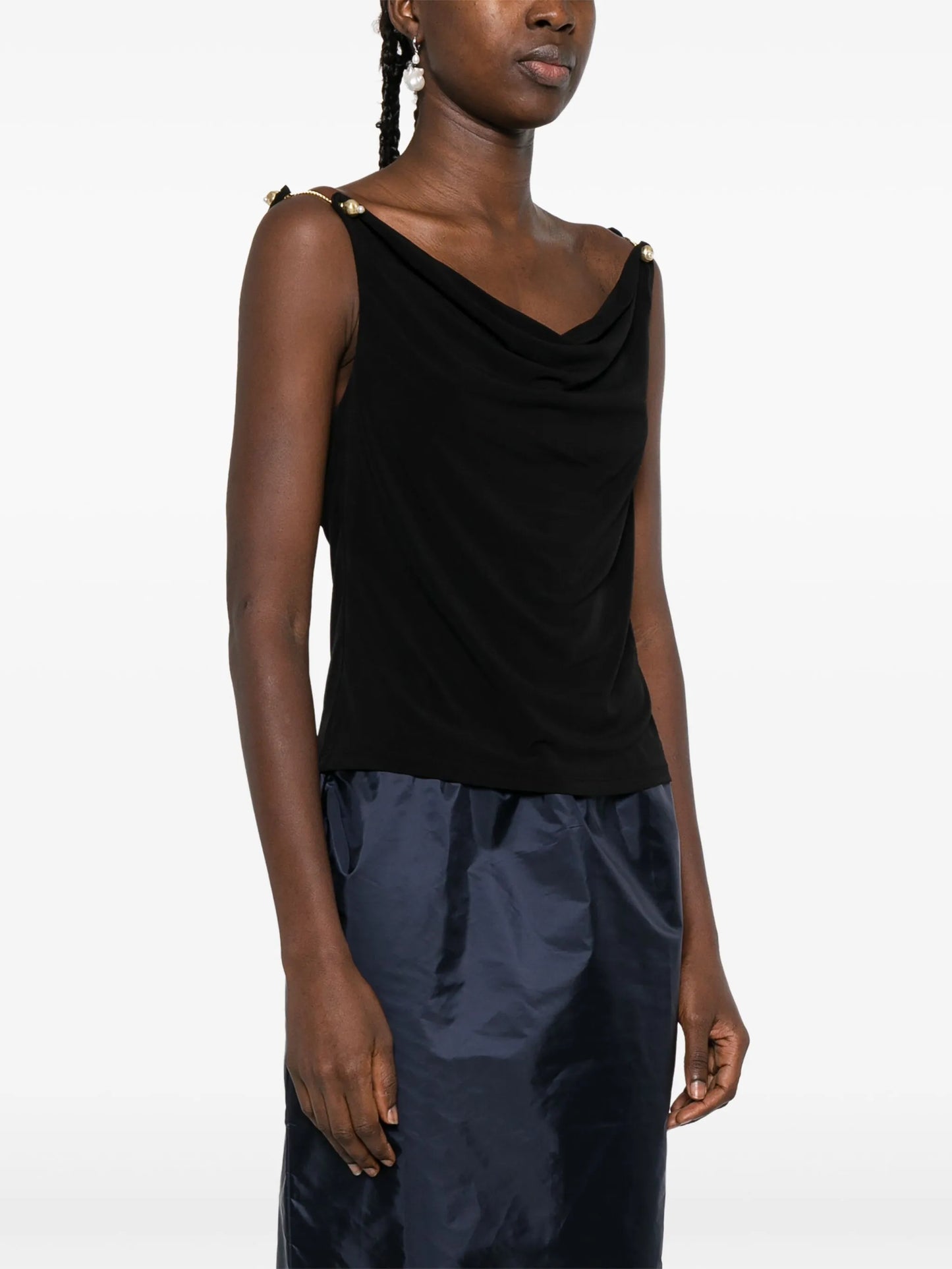 Peyton cowl-neck tank top