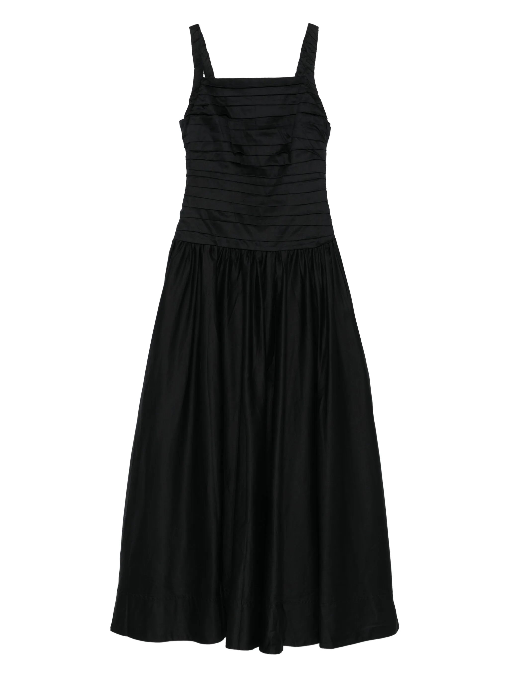pleated midi dress
