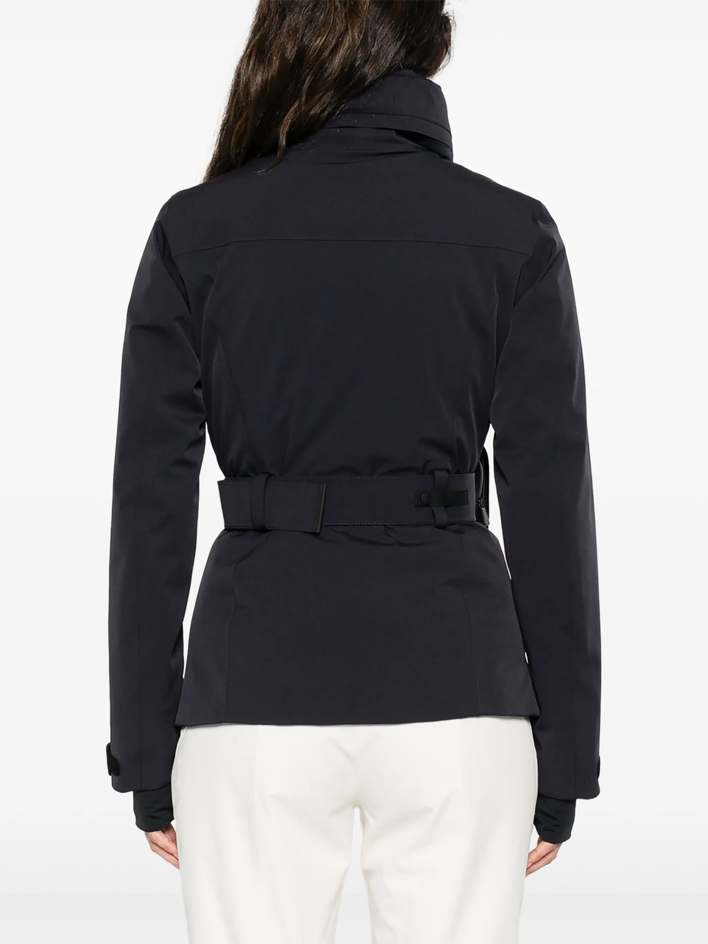 belted waist ski jacket