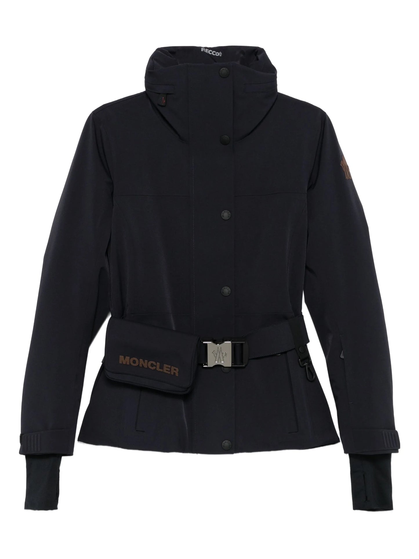 belted waist ski jacket