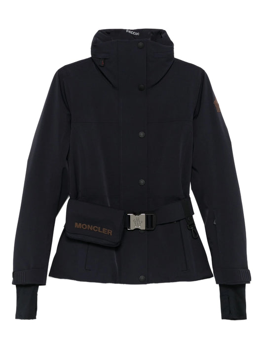 belted waist ski jacket