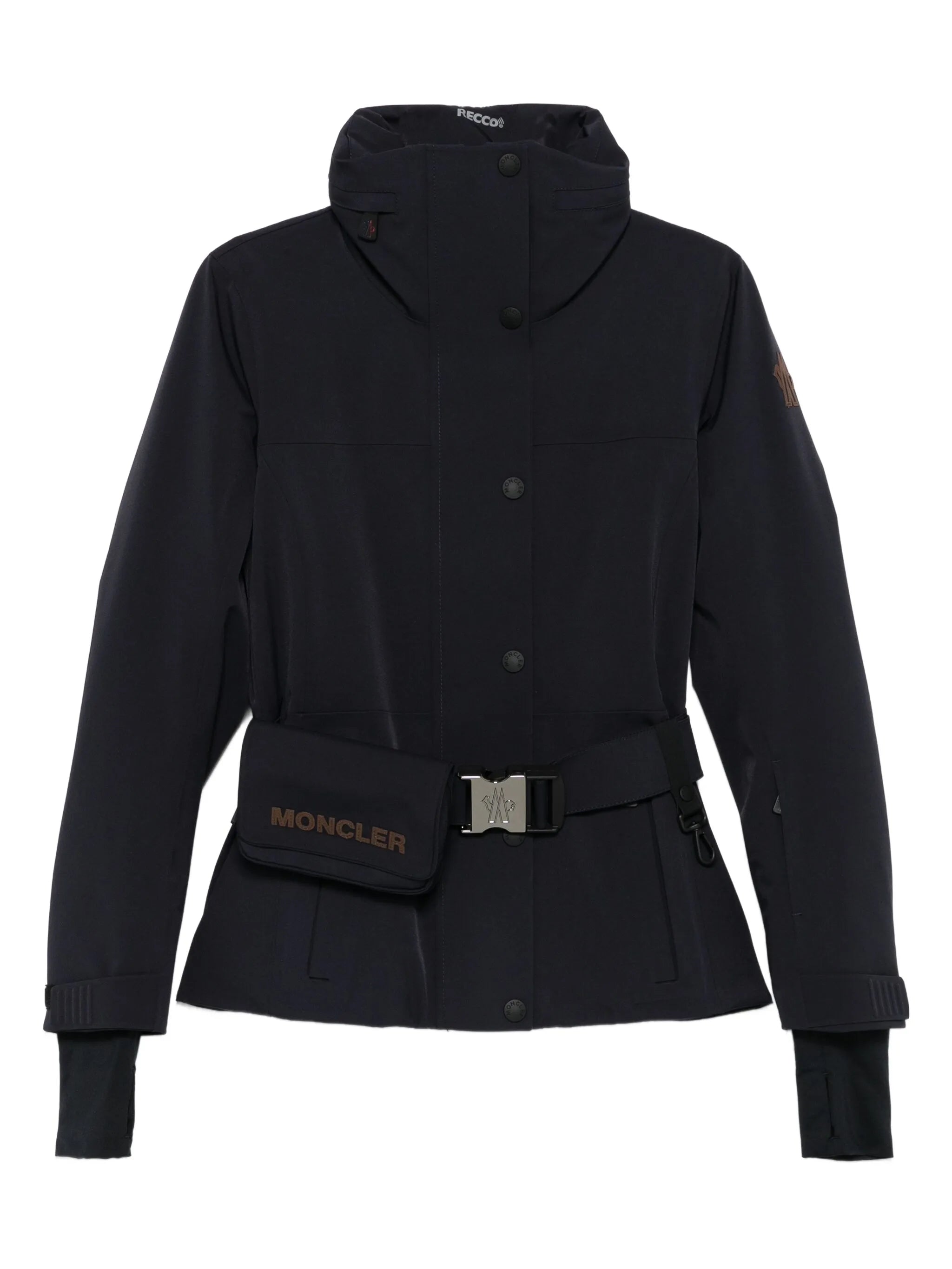 belted waist ski jacket