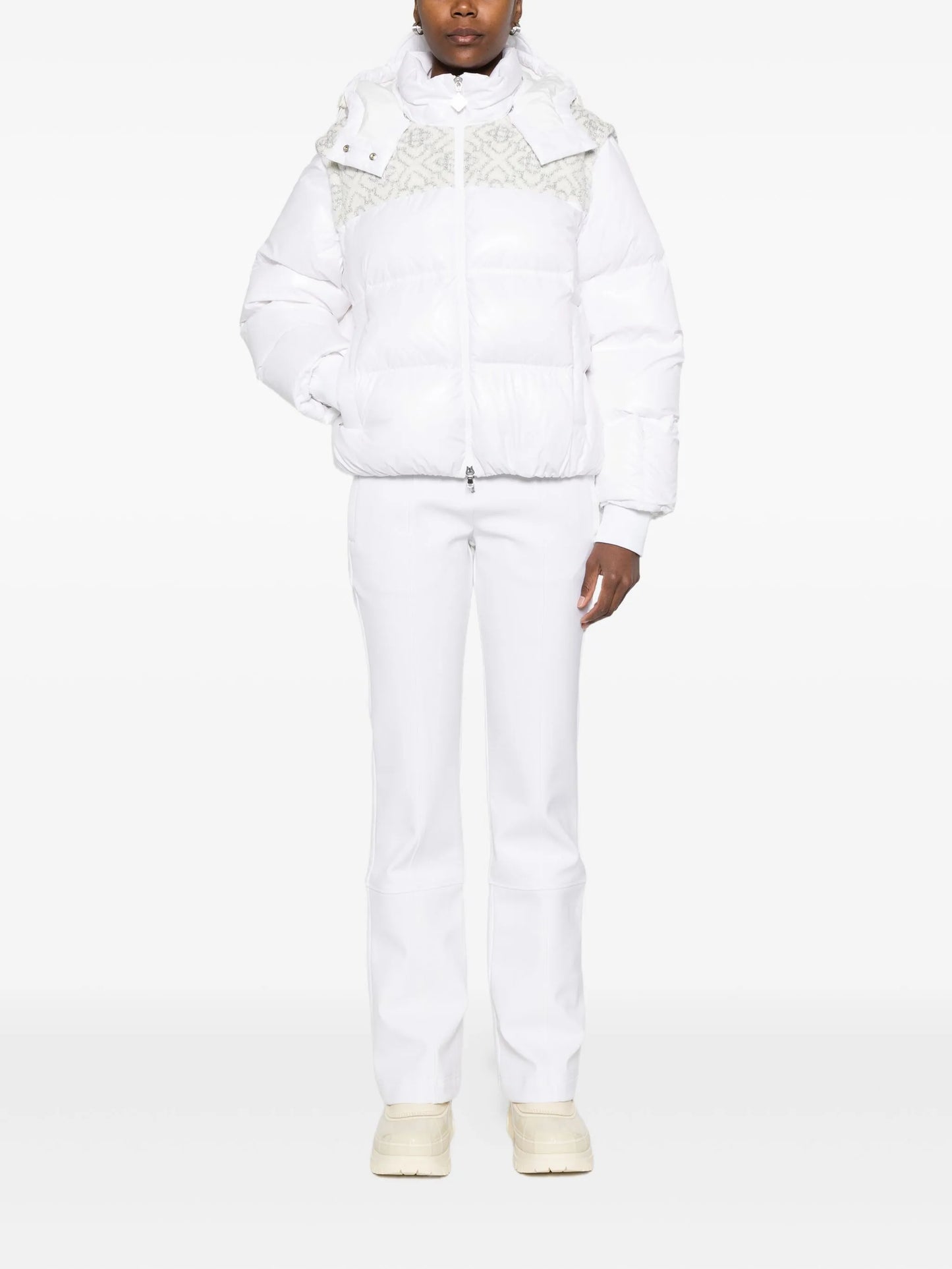 zip-up ski puffer jacket