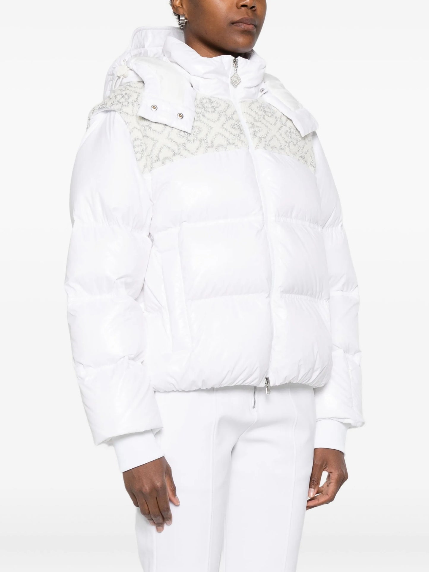 zip-up ski puffer jacket