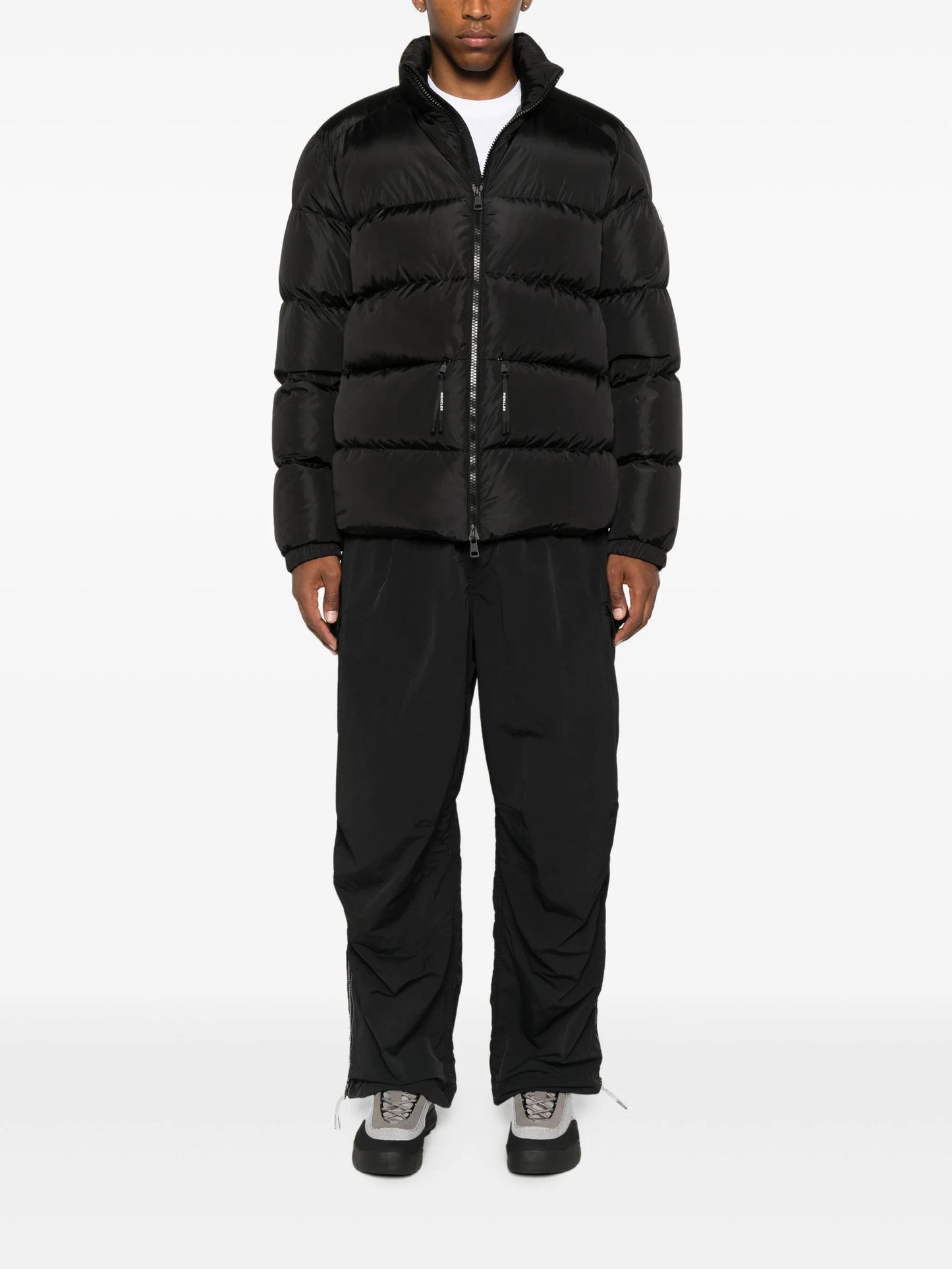 logo-patch padded jacket