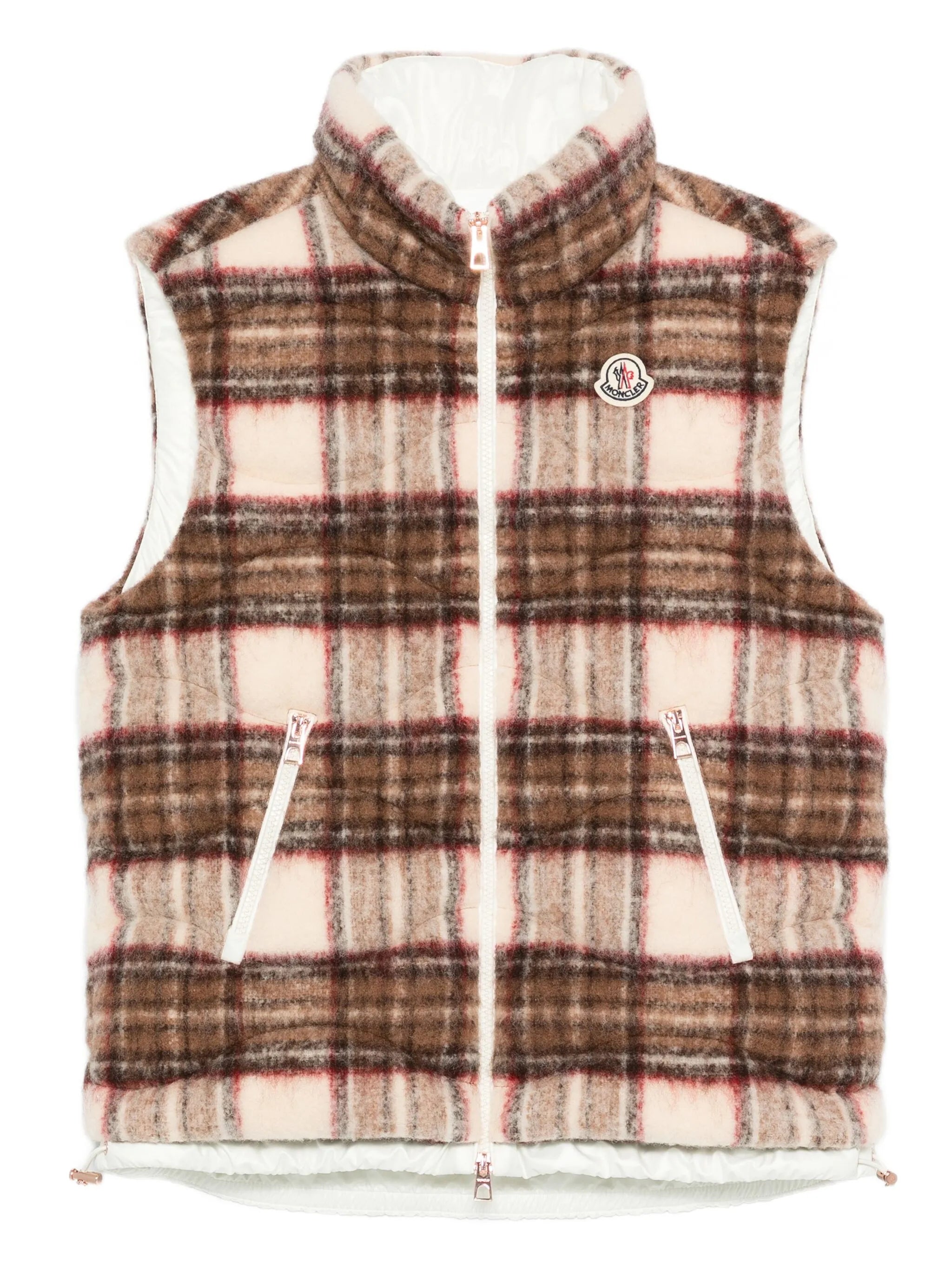 checked gilet
