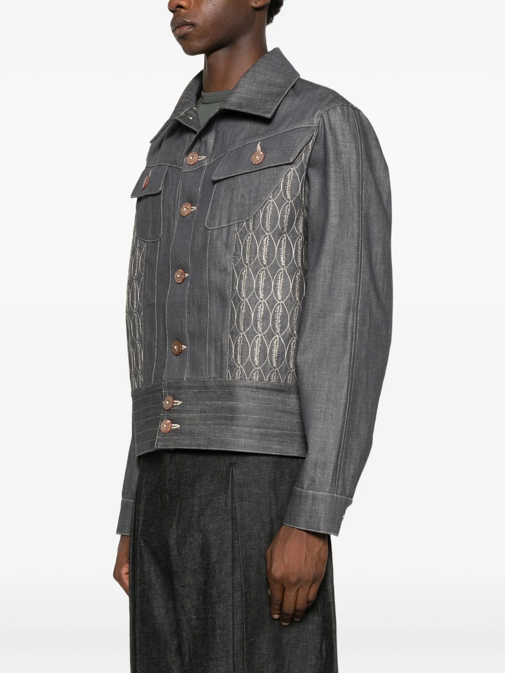 embroidered denim jacket