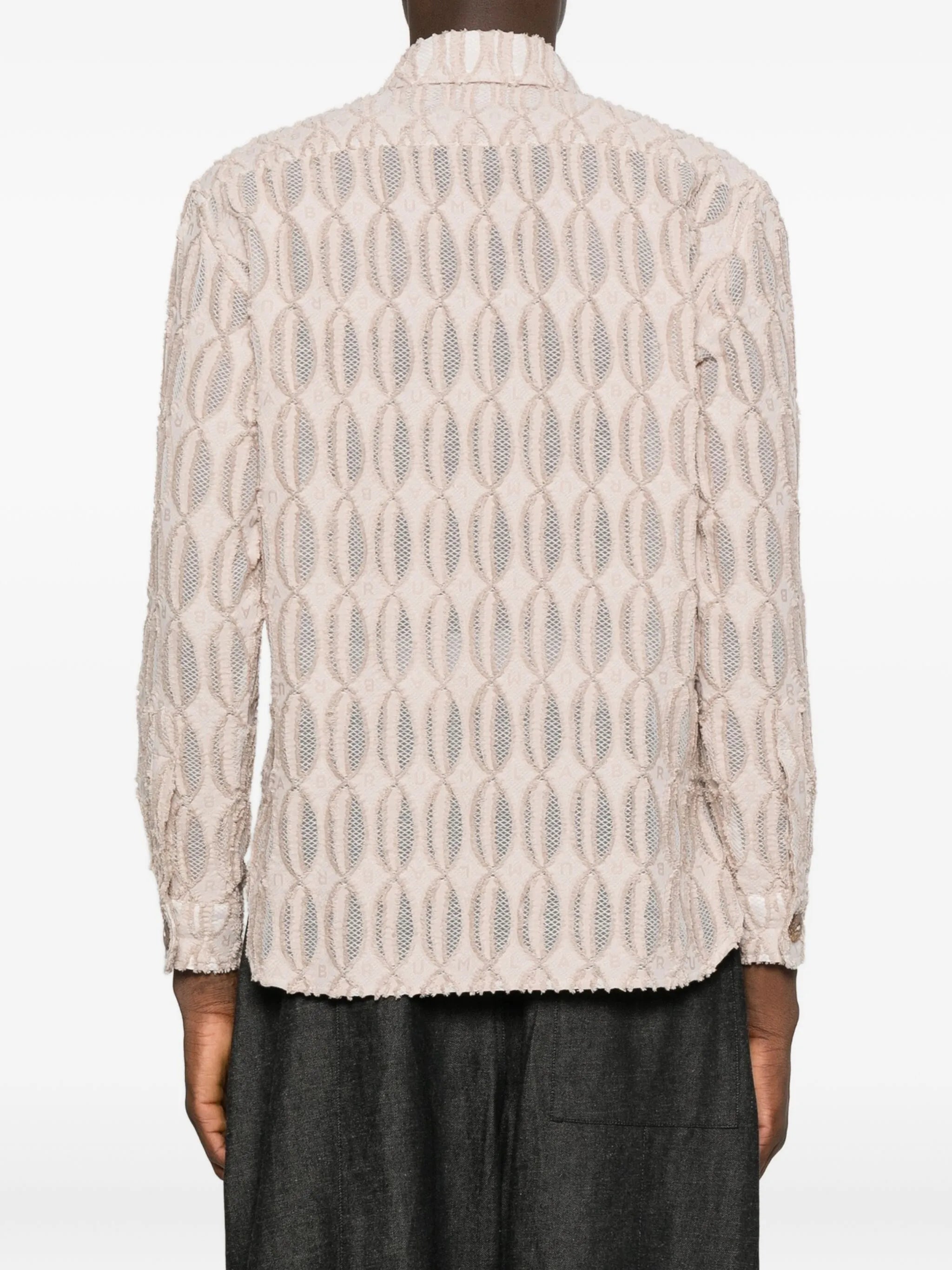 Freetown monogram-pattern shirt
