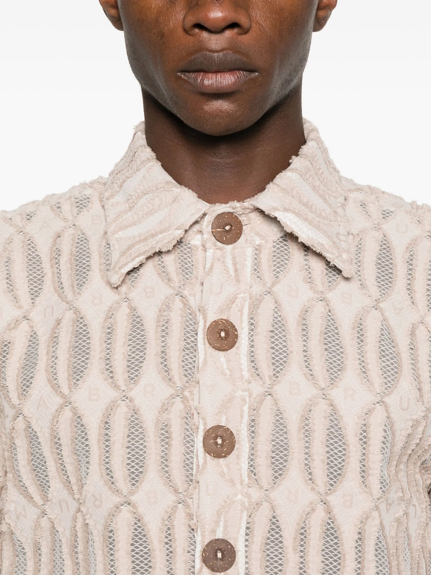 Freetown monogram-pattern shirt