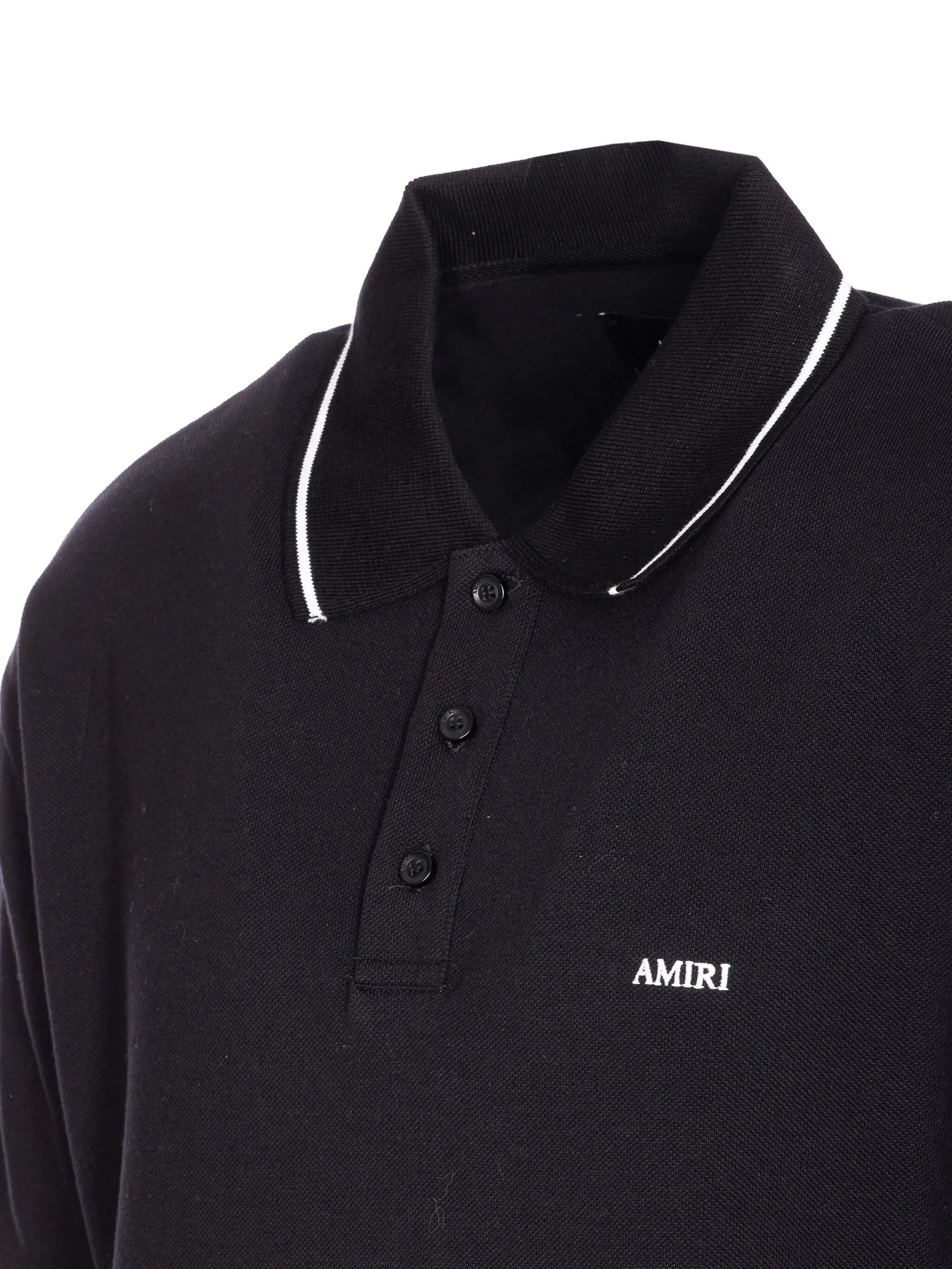 contrasting-trim polo shirt