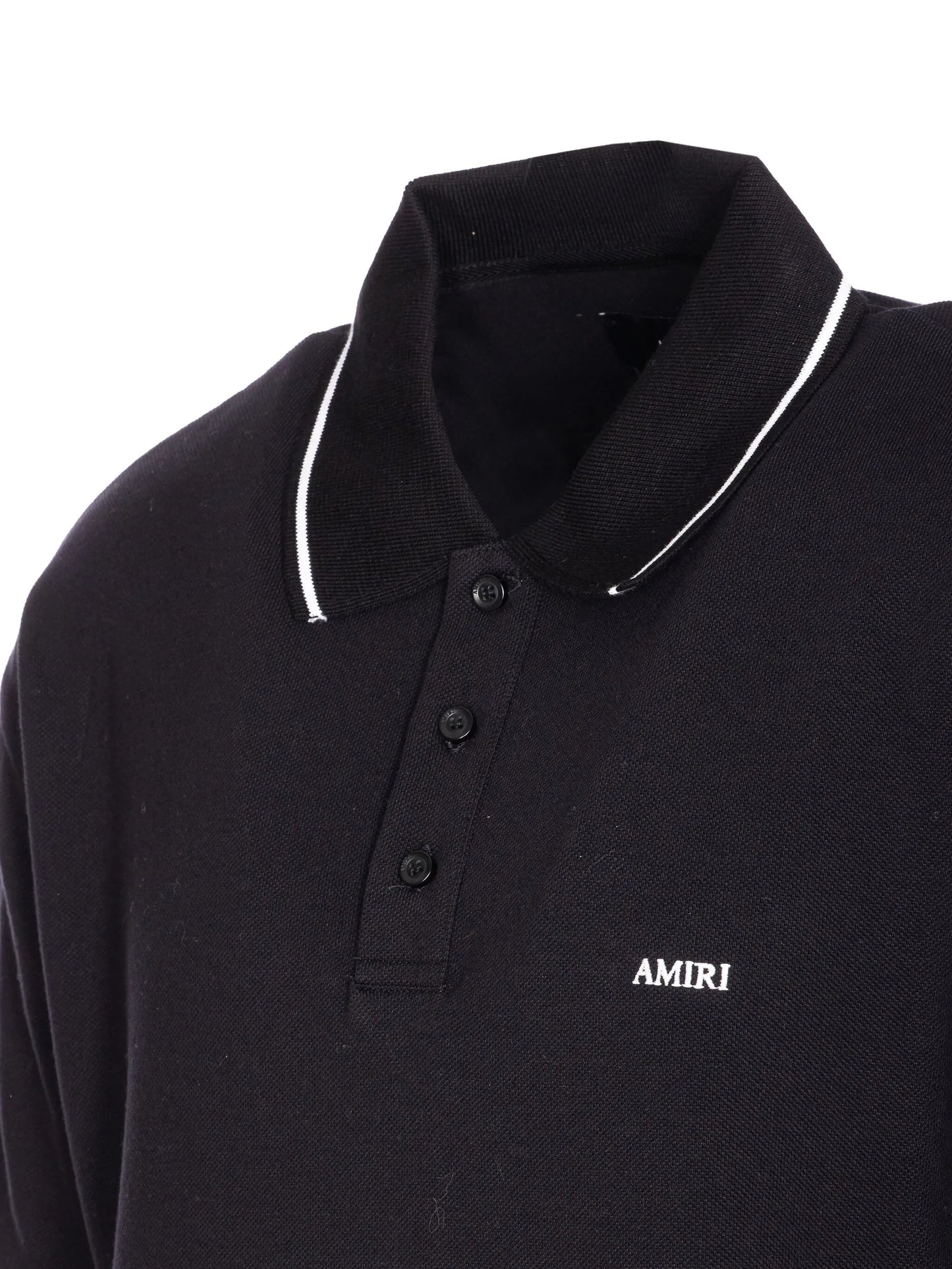 contrasting-trim polo shirt