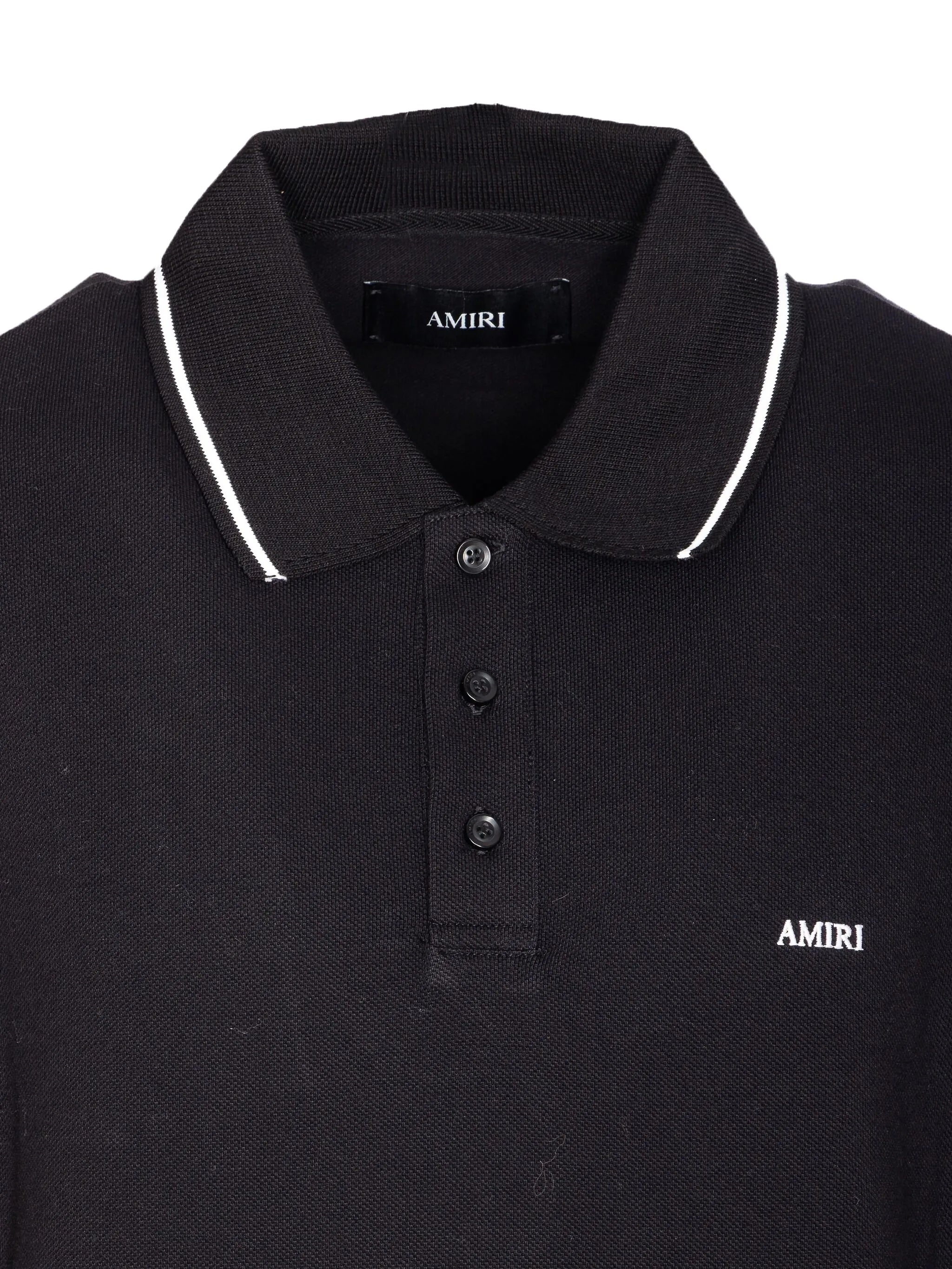 contrasting-trim polo shirt