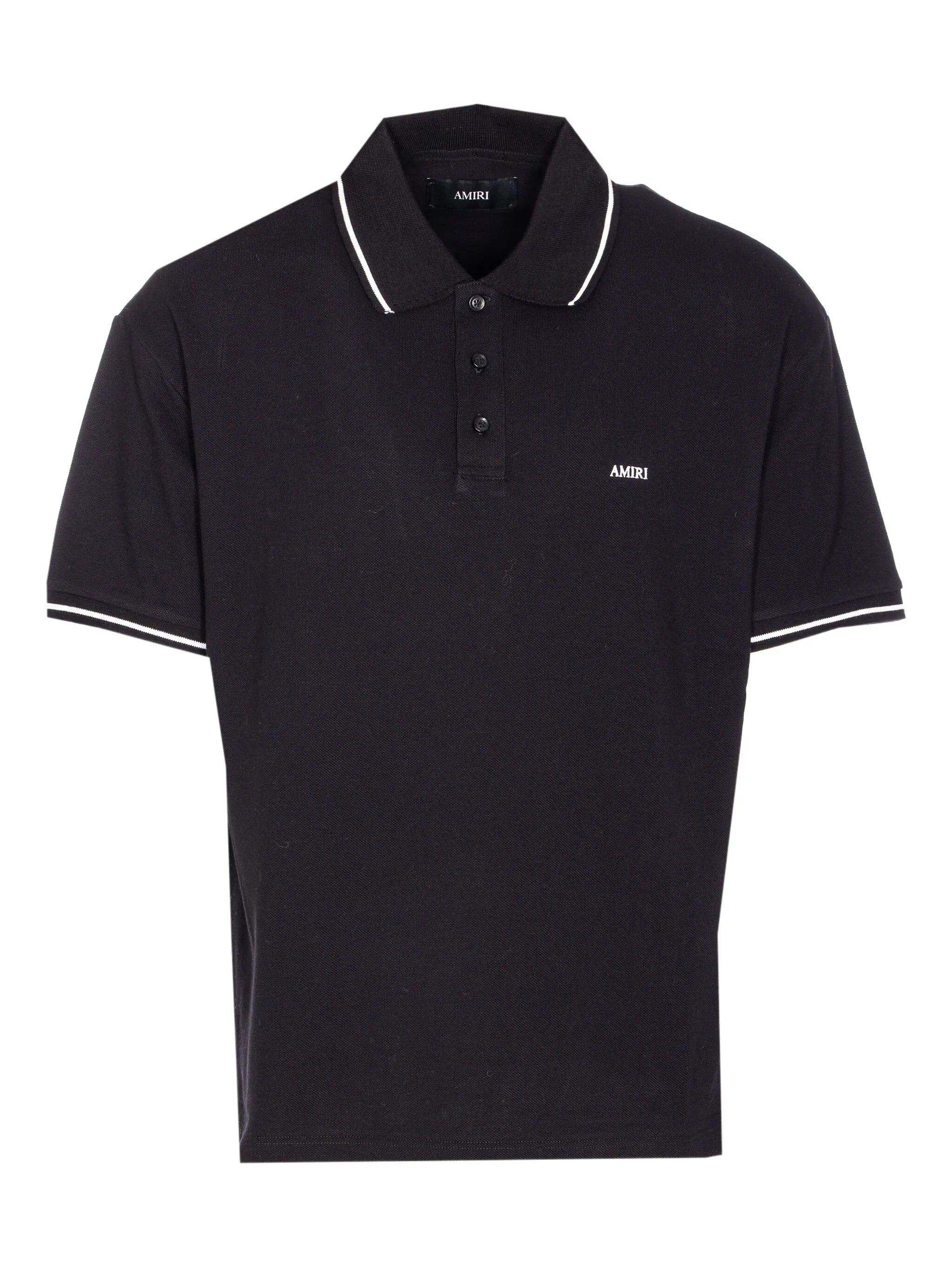 contrasting-trim polo shirt