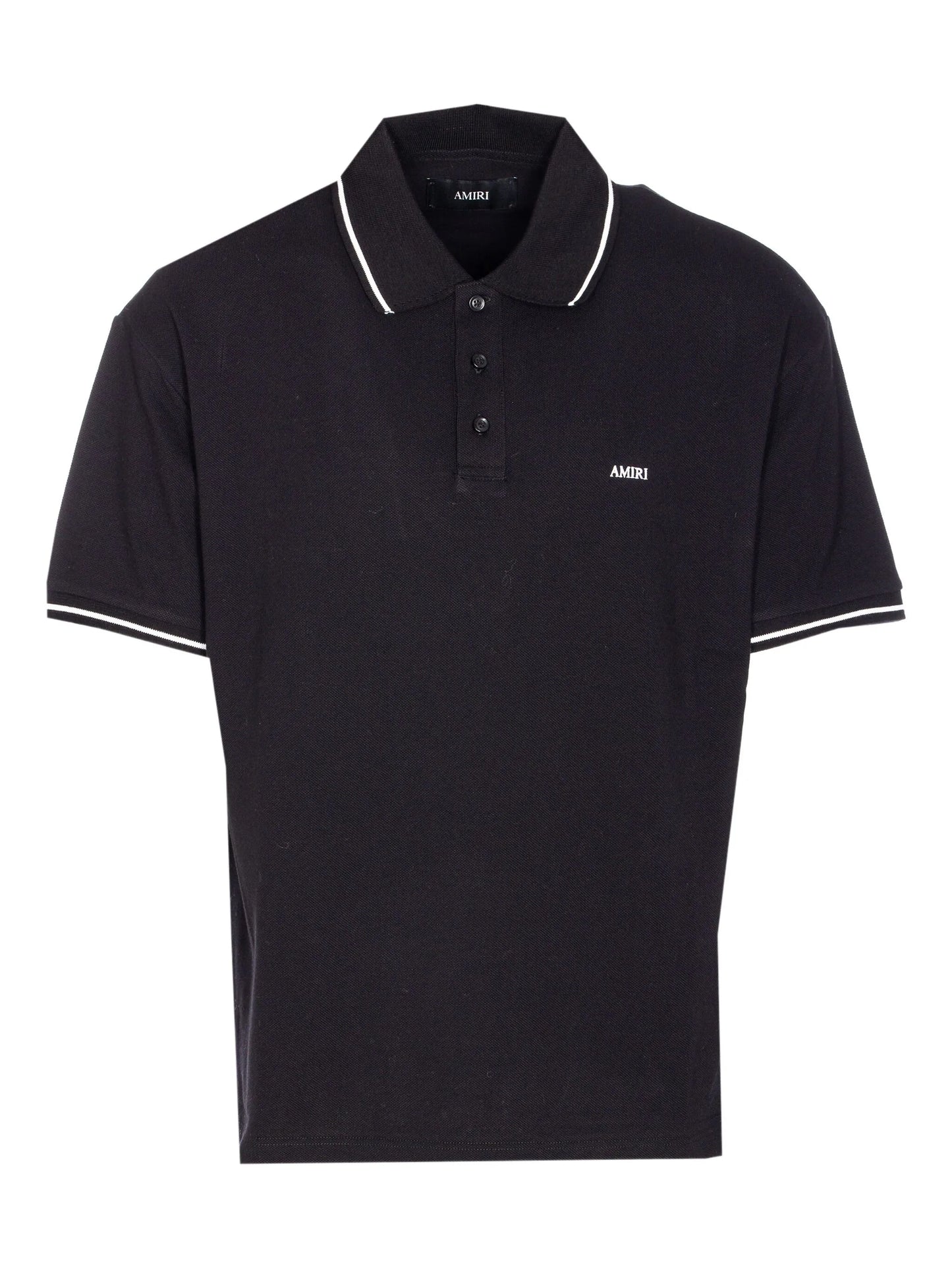 contrasting-trim polo shirt