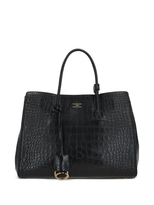 Hampton Carry All crocodile-effect-leather tote bag