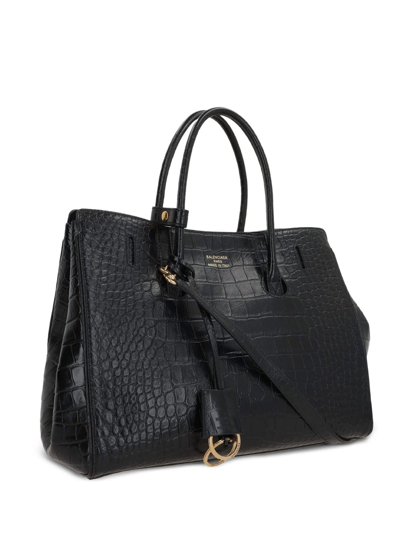Hampton Carry All crocodile-effect-leather tote bag