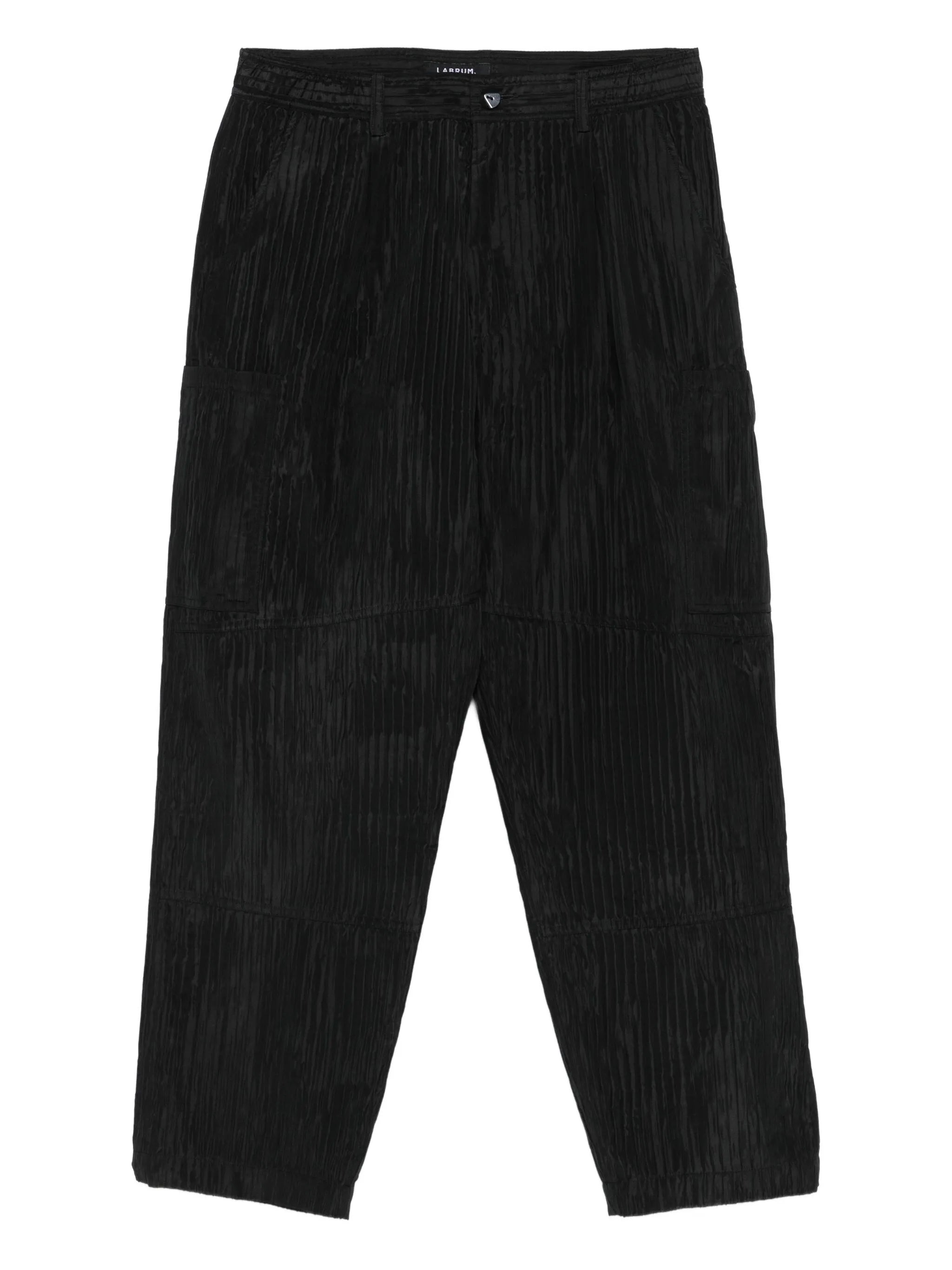 pleat-texture cargo pants
