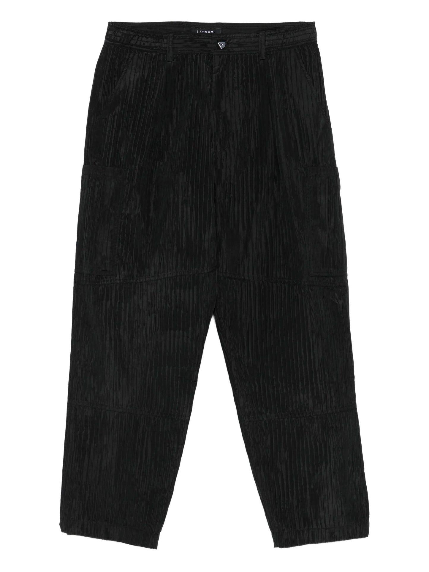 pleat-texture cargo pants