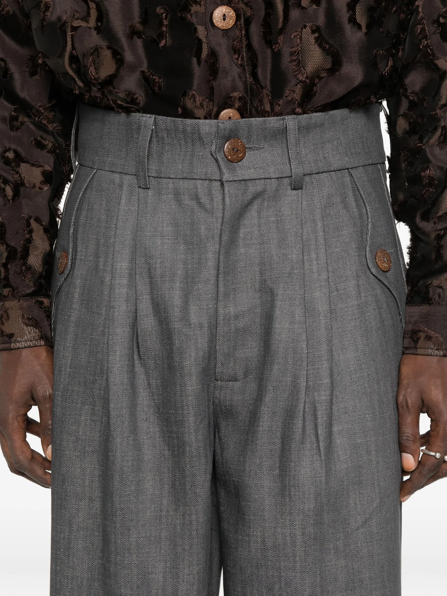 pleated pocket pants