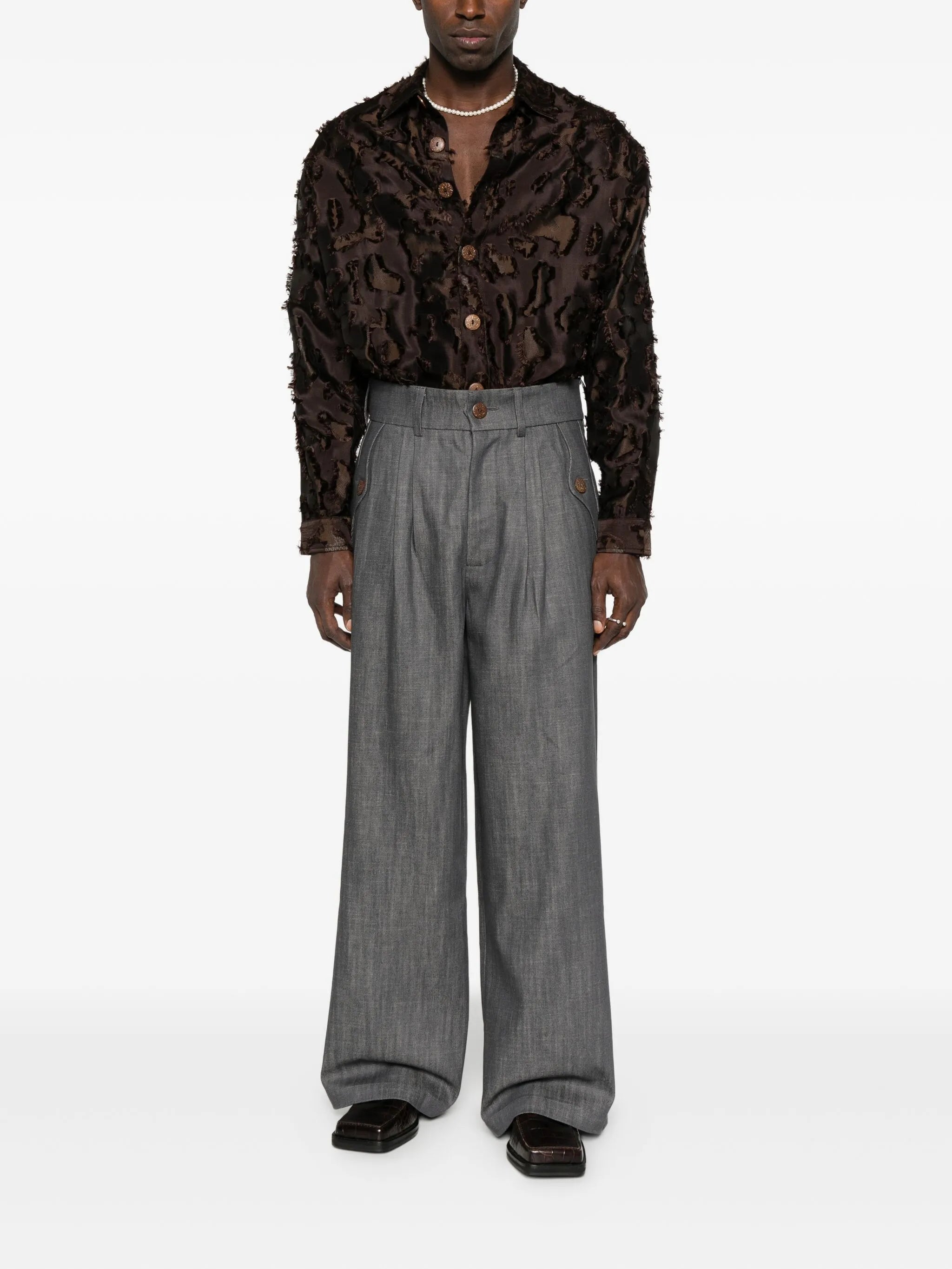 pleated pocket pants
