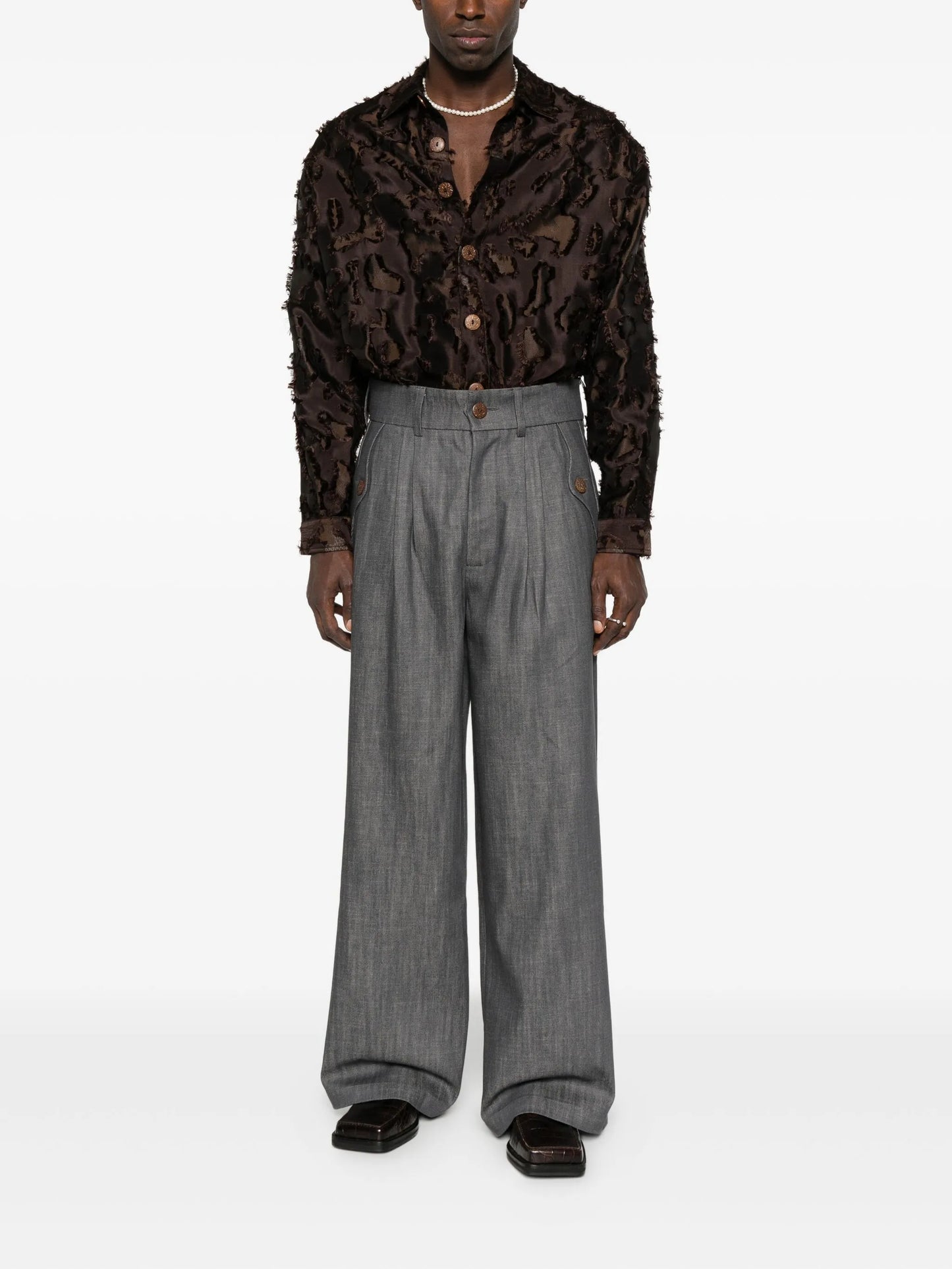 pleated pocket pants