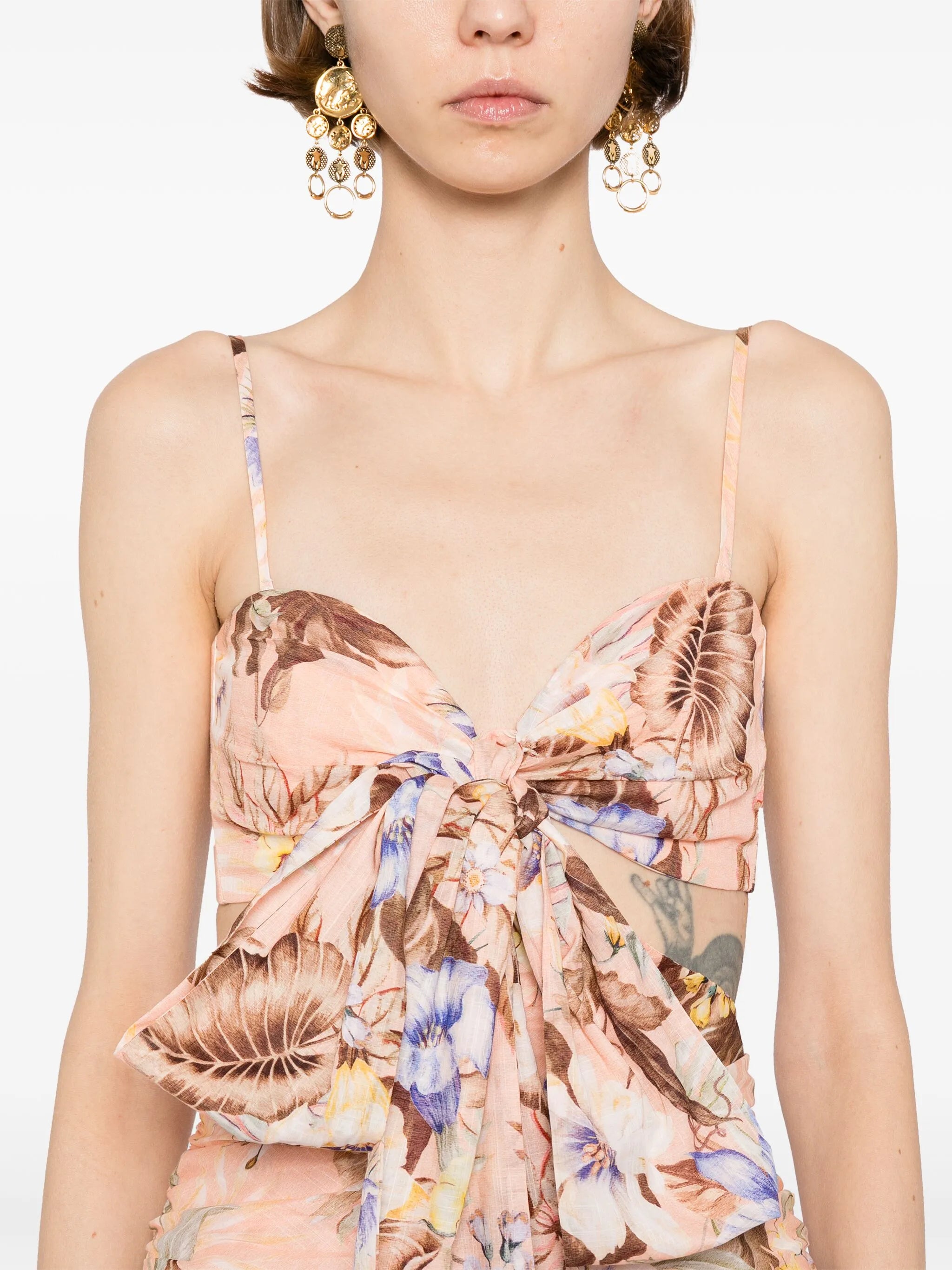 Coco bow-front mini dress