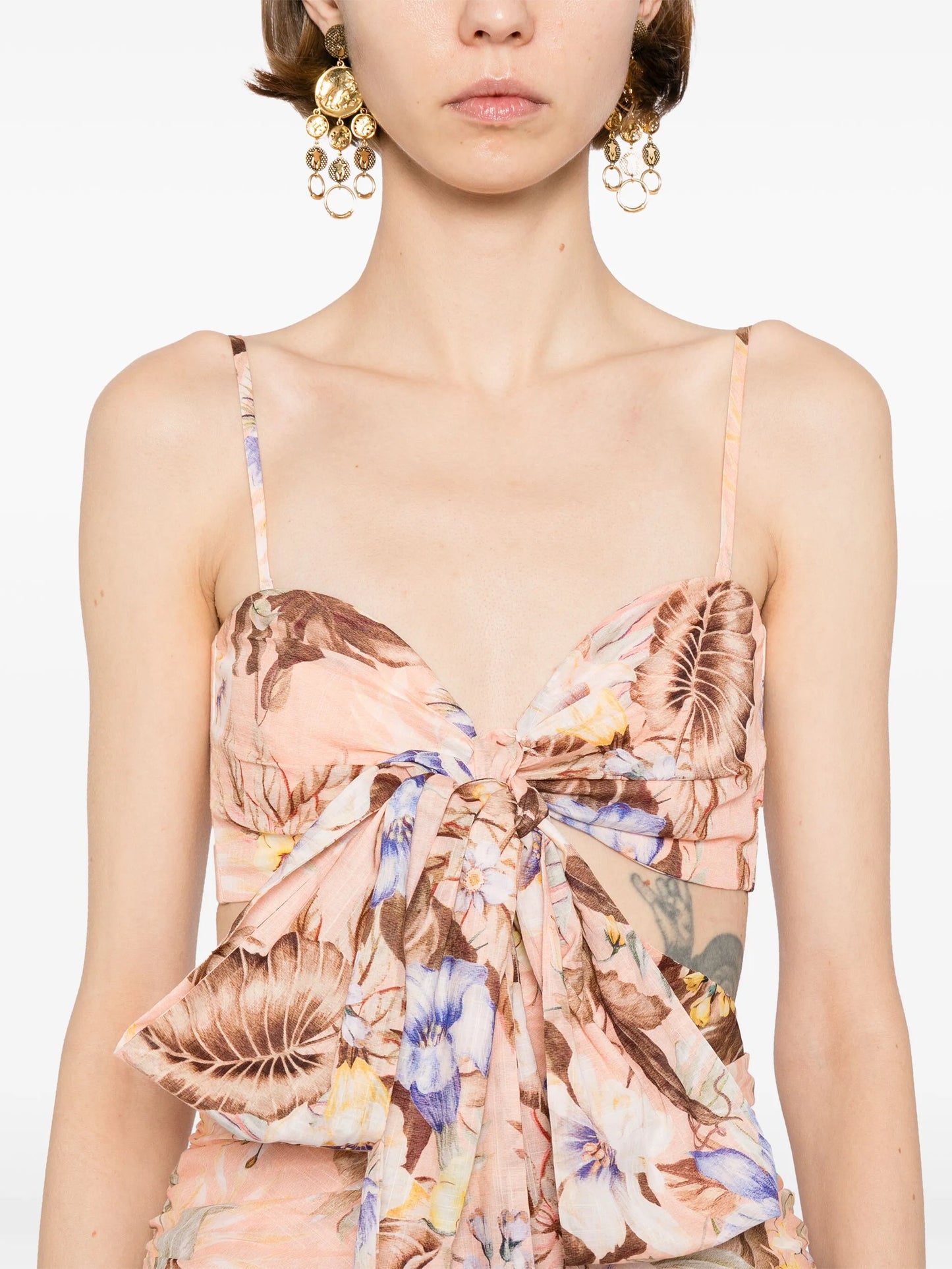 Coco bow-front mini dress