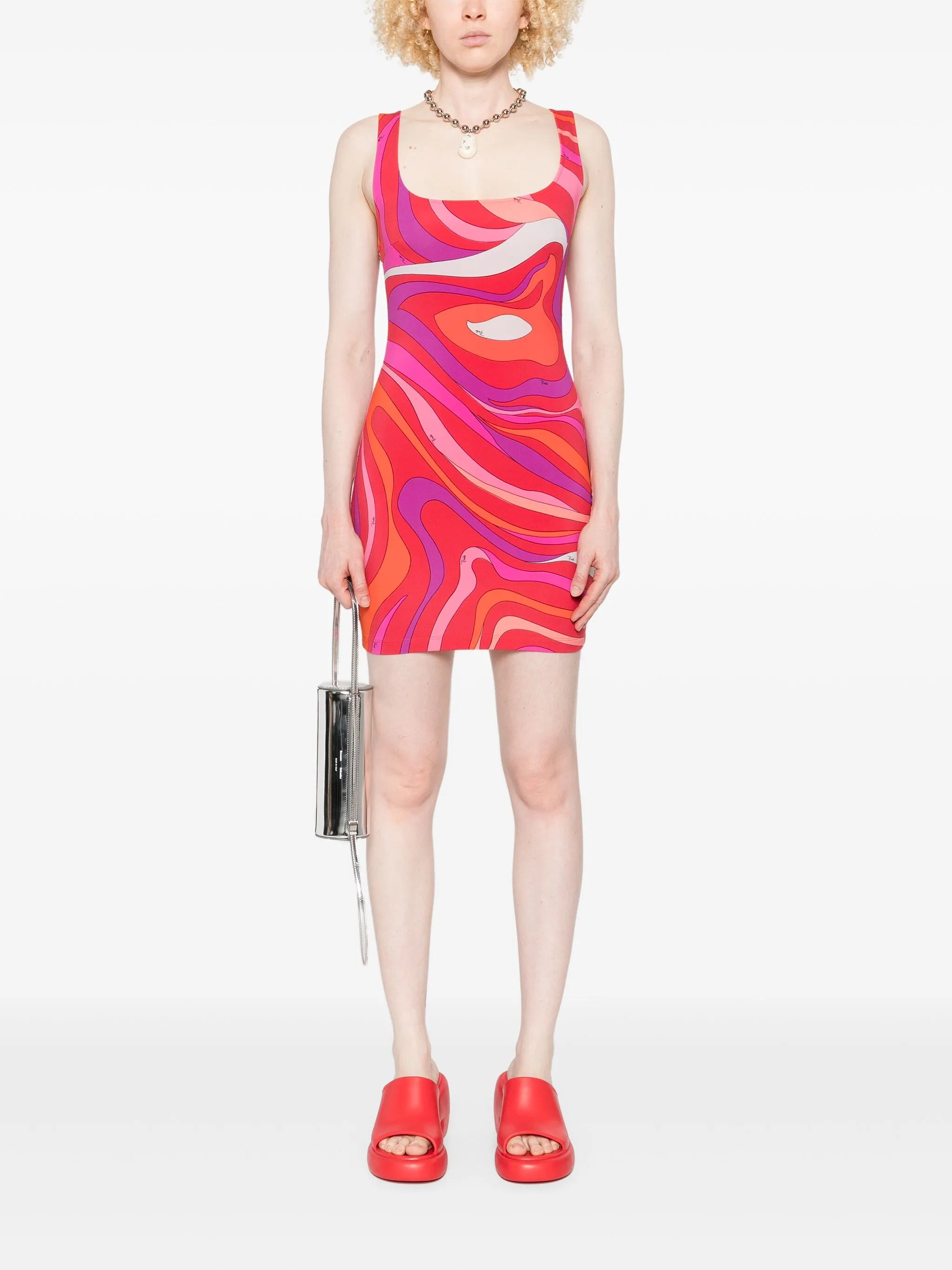 Iride-print dress