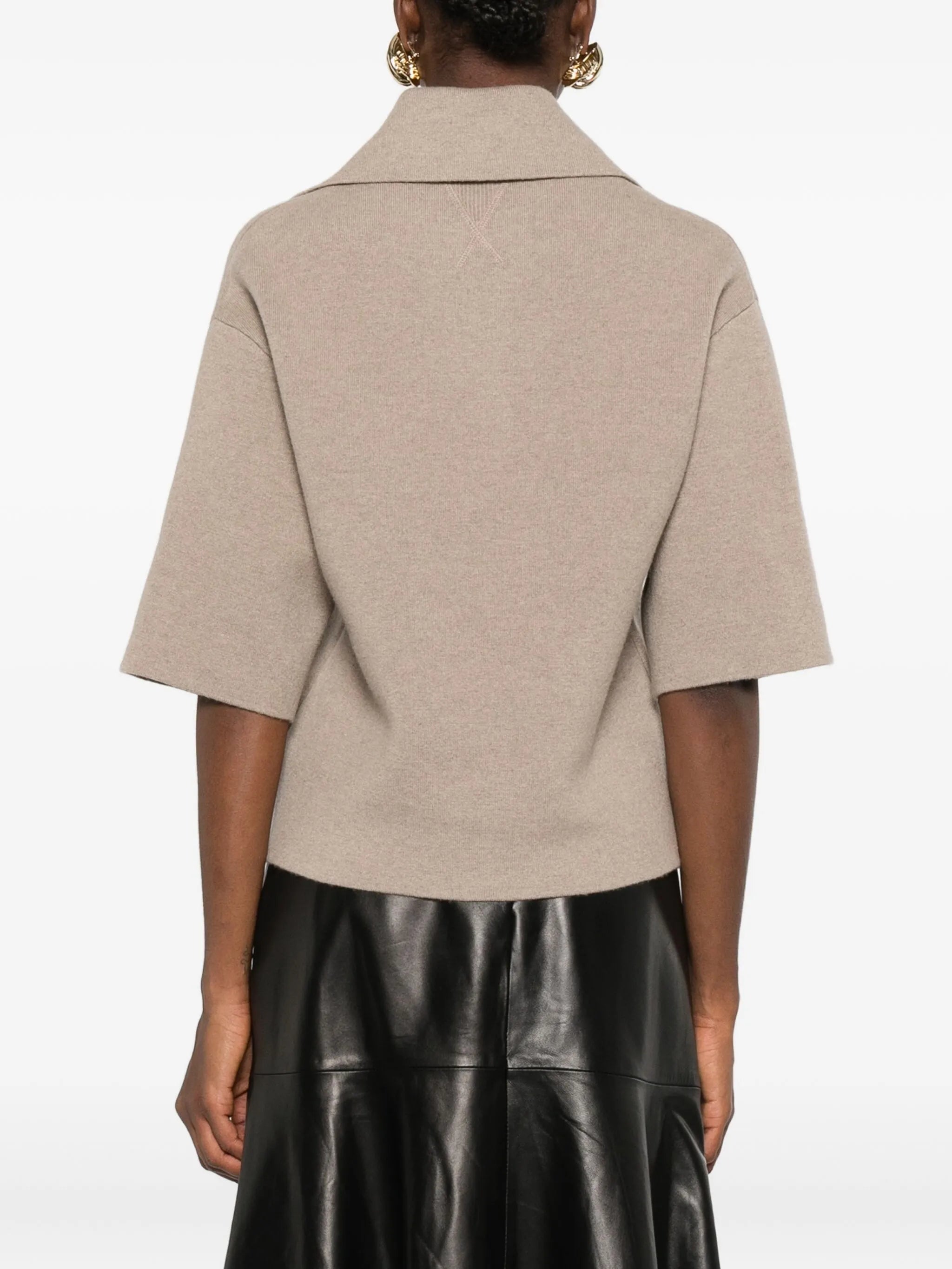 polo-neck top