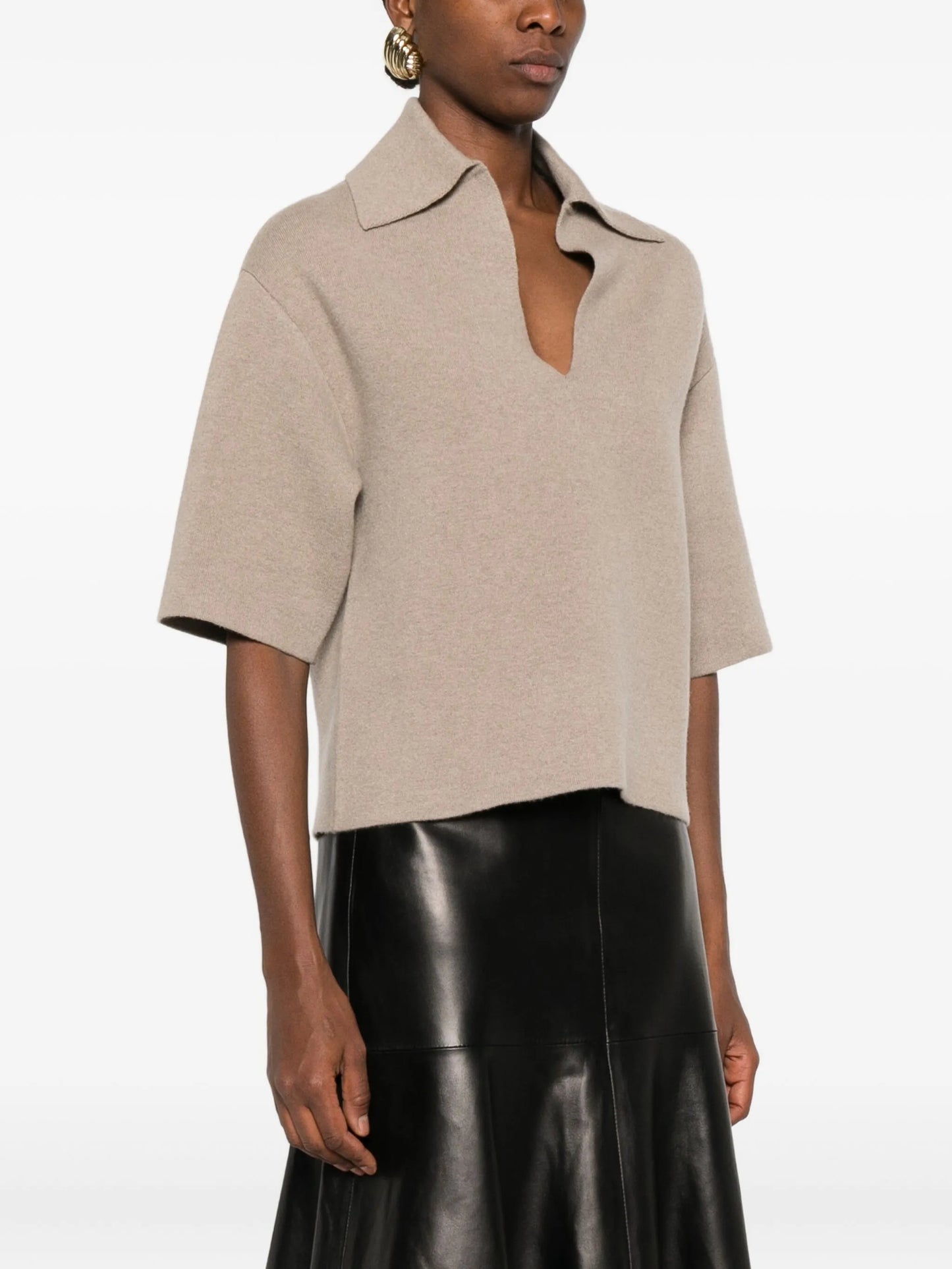 polo-neck top