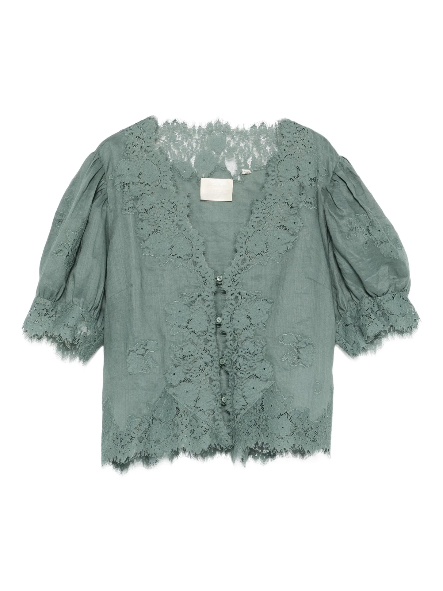 Idella lace-trimmed blouse