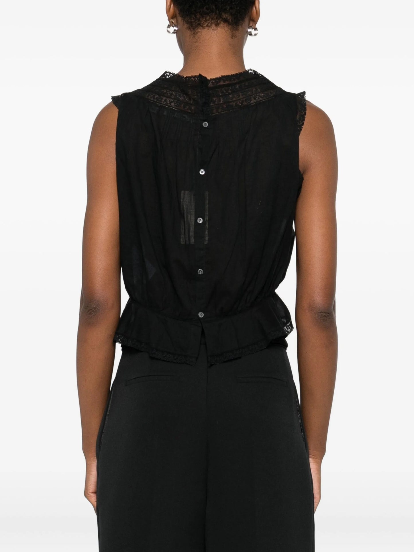 Lilibet lace-trimmed sleeveless top