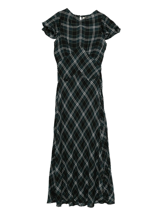 Seraphine checked maxi dress