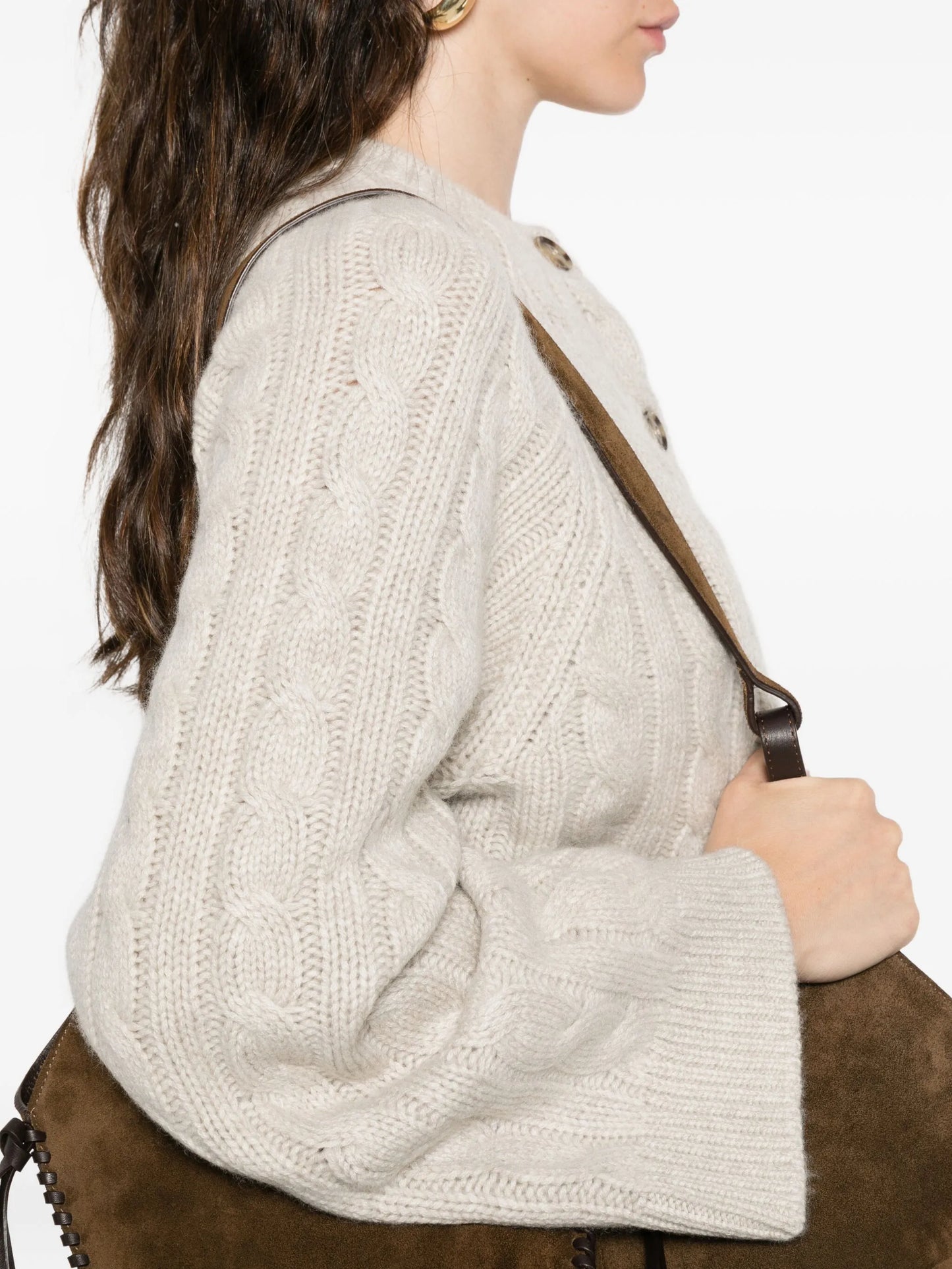 Virginie cable-knit cardigan